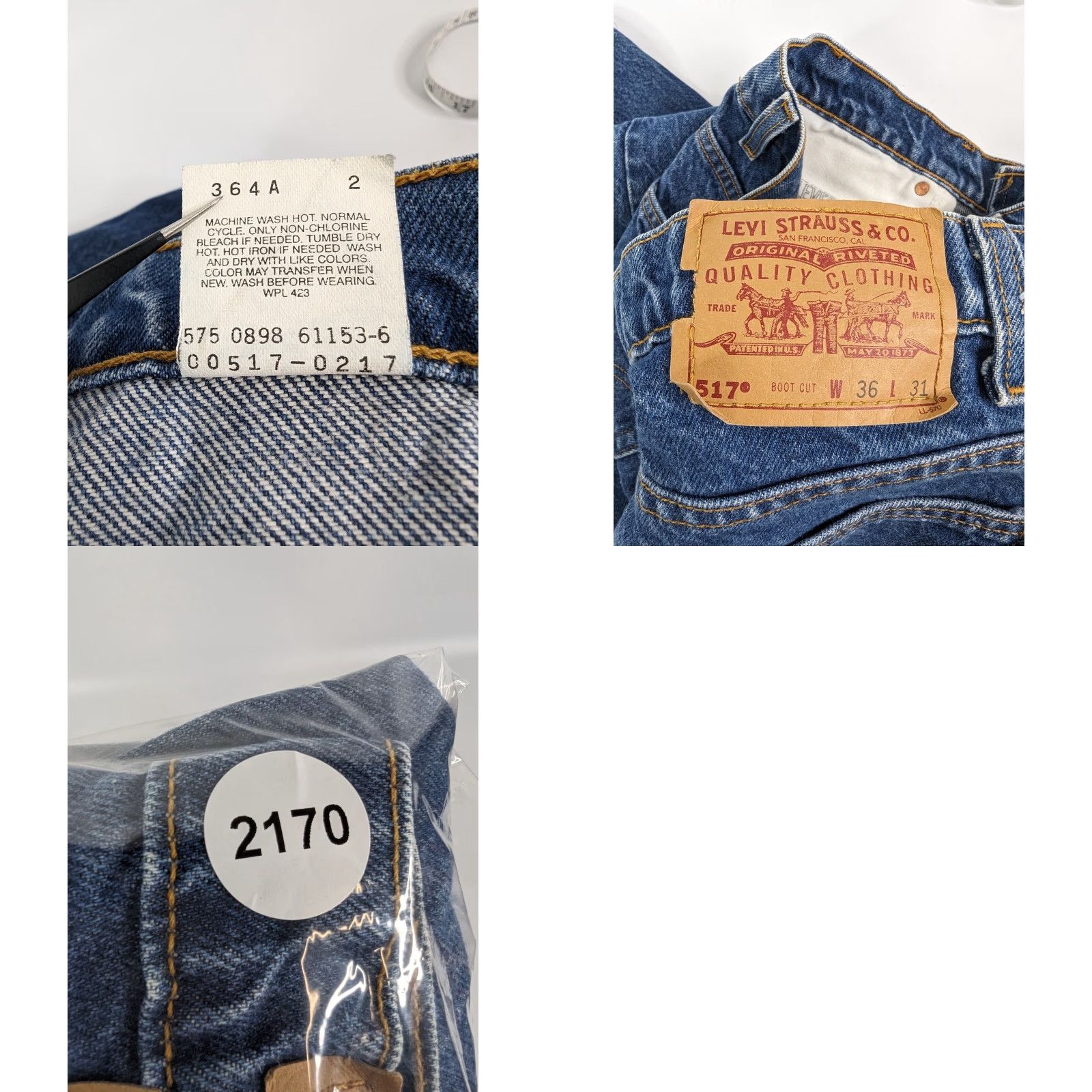 Levi's VINTAGE Levi’s Jeans 517 Boot Cut Distressed Straight Red Tab Men’s 36x27 Size US 36 / EU 52 - 10 Thumbnail