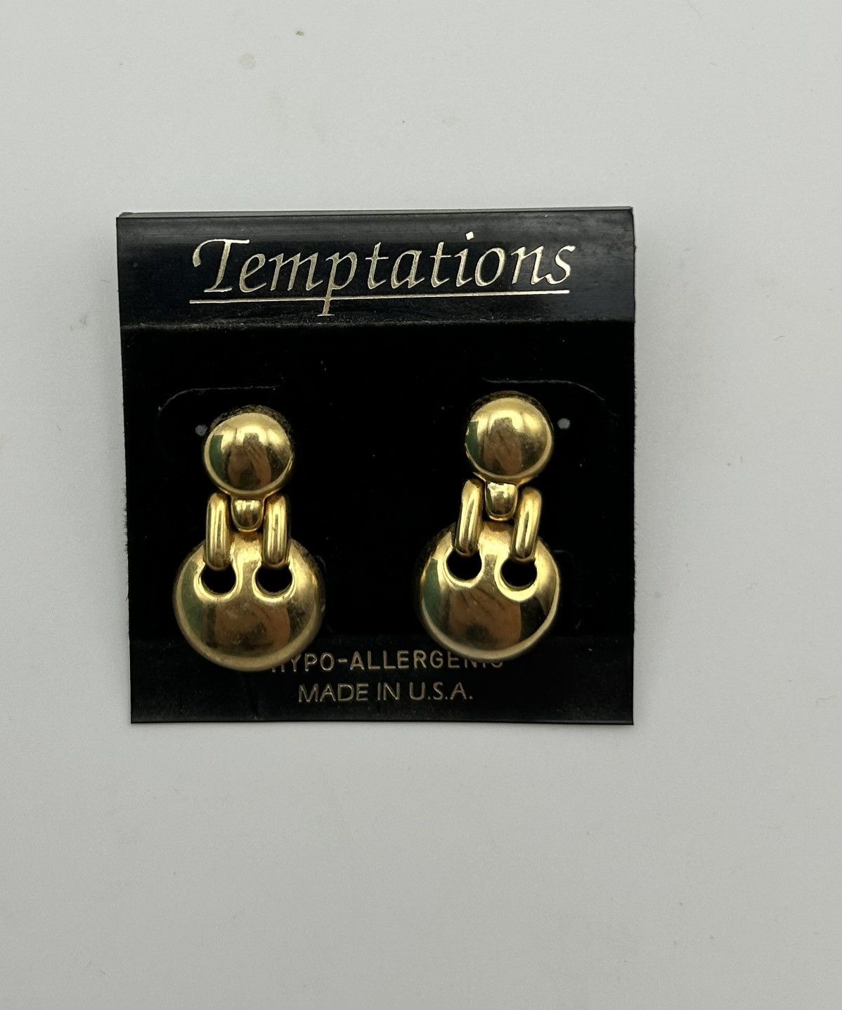 Other Vintage Gold Tone Modernist Geometric Drop Stud Earrings Size ONE SIZE - 1 Thumbnail