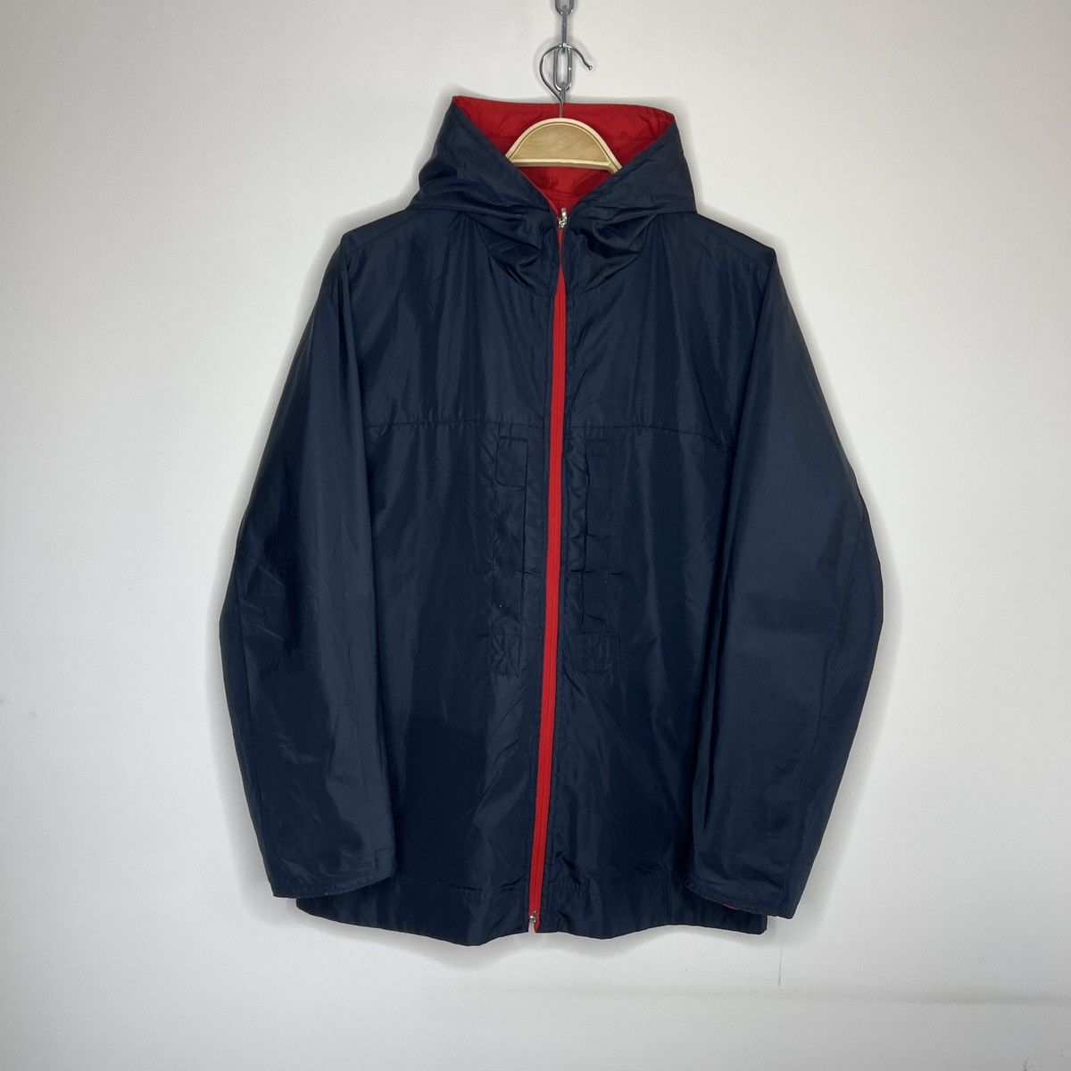 Designer × Prada Prada Reversible Two Sides Jacket Navy Red Nylon Windbreaker Size US M / EU 48-50 / 2 - 3 Thumbnail
