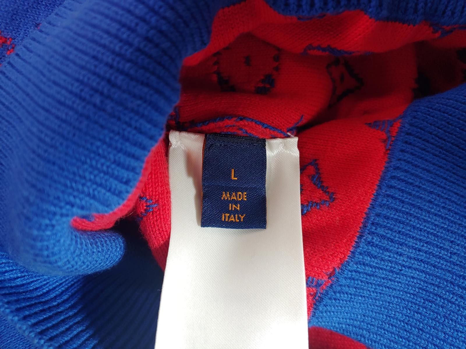 Louis Vuitton Louis Vuitton Monogram Degrade Jacquard Sweater in Blue/Red Size US L / EU 52-54 / 3 - 6 Thumbnail