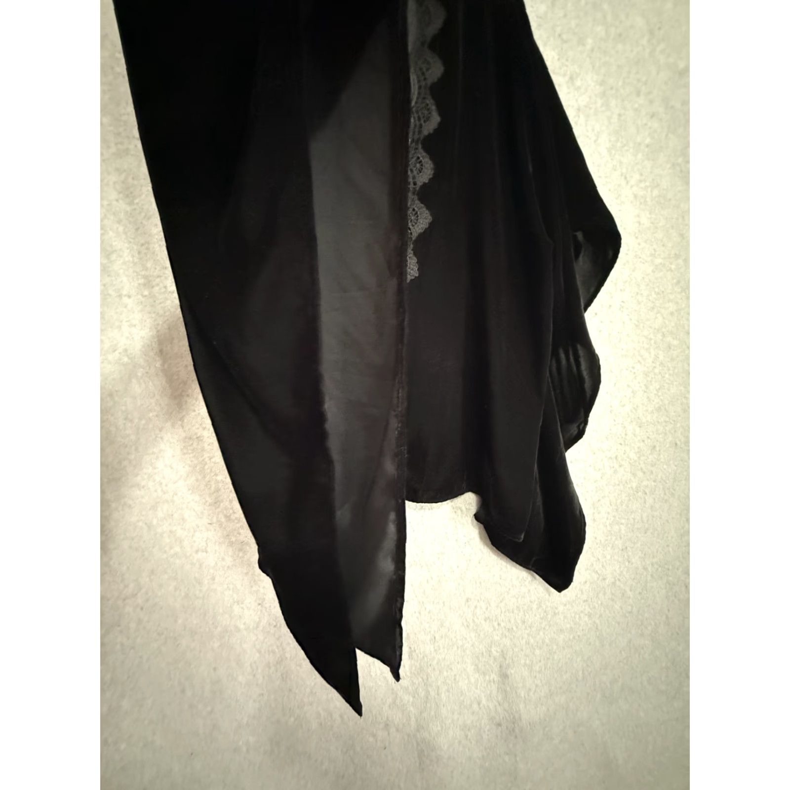 Vintage Chicos Blouse Womens S/M Black Velvet Embroidered Boho Poncho Tunic Top Size S / US 4 / IT 40 - 3 Thumbnail