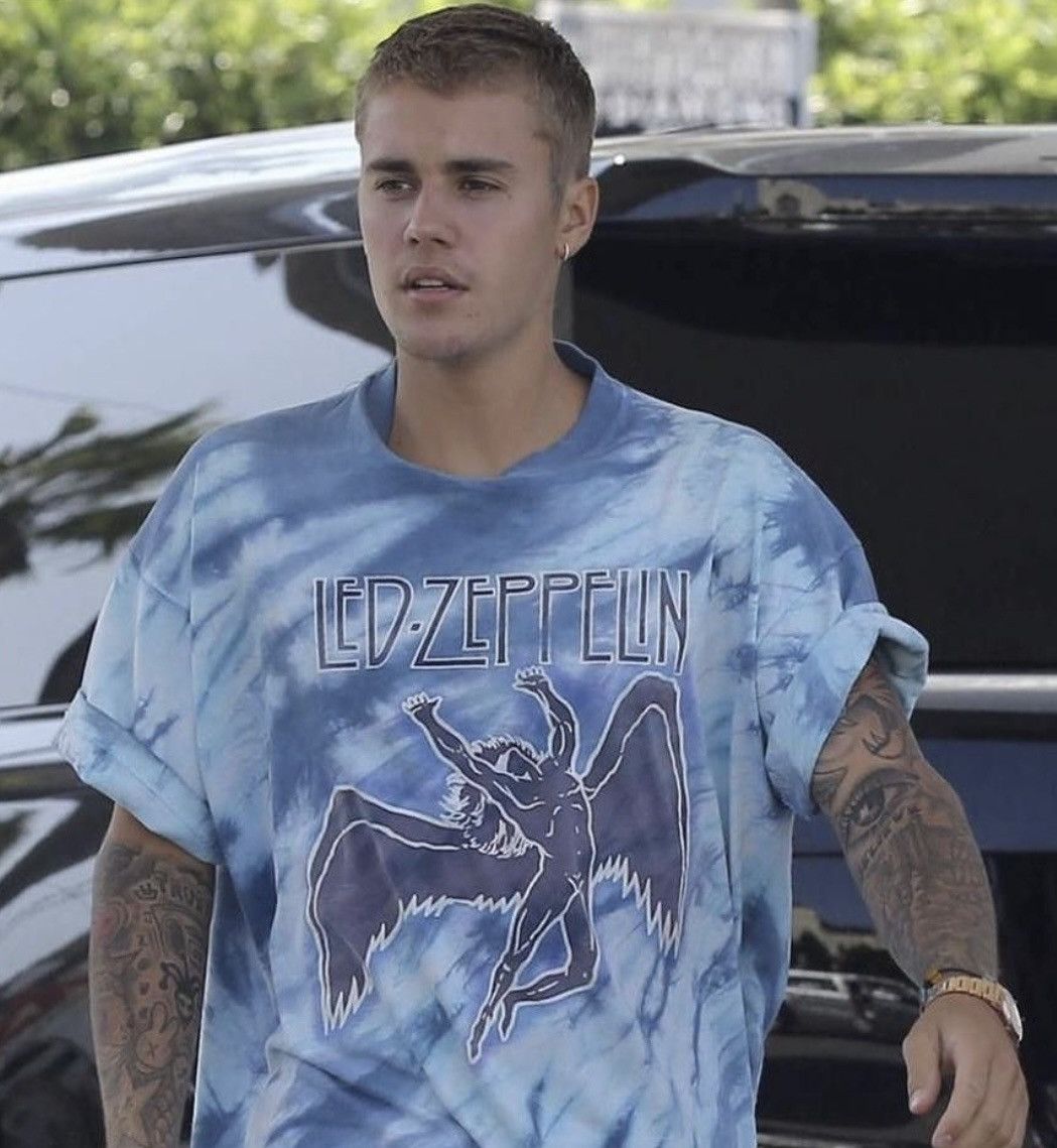 Band Tees Led Zeppelin Dye Tie Bieber 90s Vintage Tee L Size US L / EU 52-54 / 3 - 1 Thumbnail