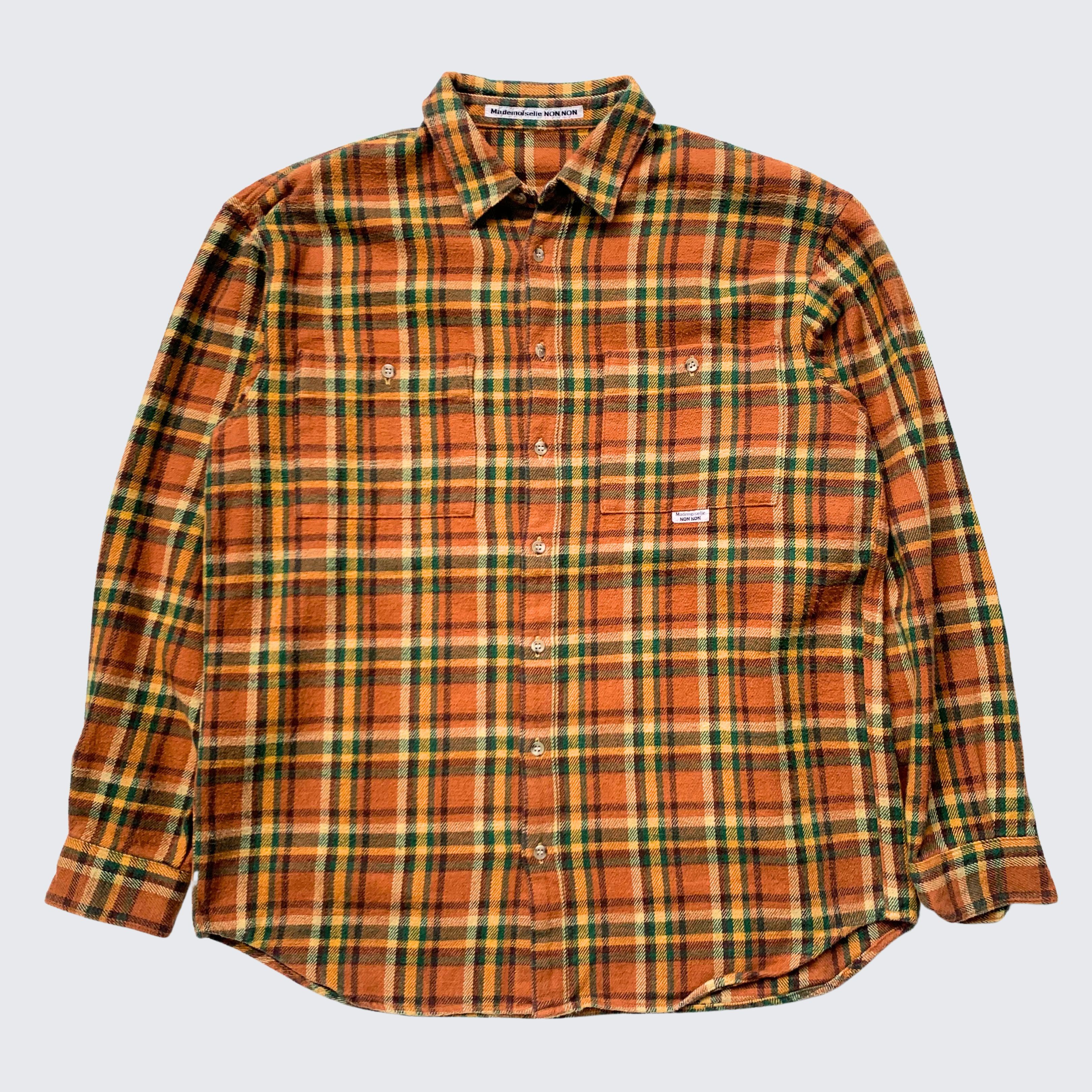 Designer × Japanese Brand Mademoiselle NON NON Japan 2000s Mens Flannel Longshirt Size US M / EU 48-50 / 2 - 1 Thumbnail