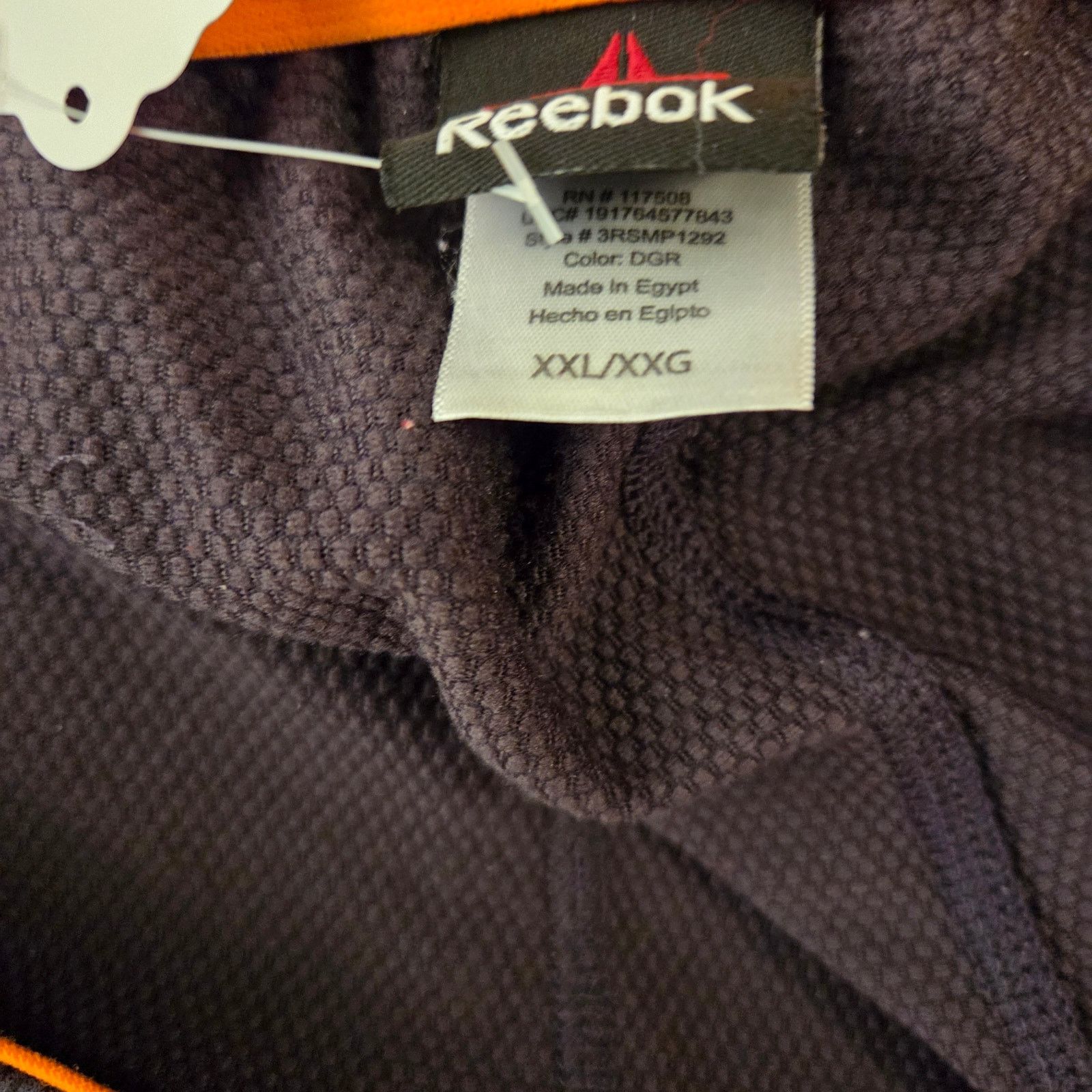 Reebok Reebok Black XXL Sweatpants with Orange Trim - Men's Size US 40 / EU 56 - 5 Thumbnail