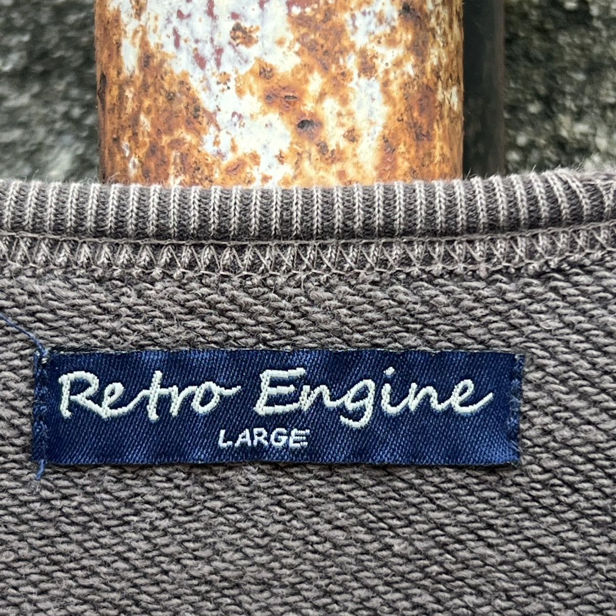 Japanese Brand “RETRO ENGINE” CREWNECK DISTRESSED STITCHING Size US L / EU 52-54 / 3 - 5 Thumbnail