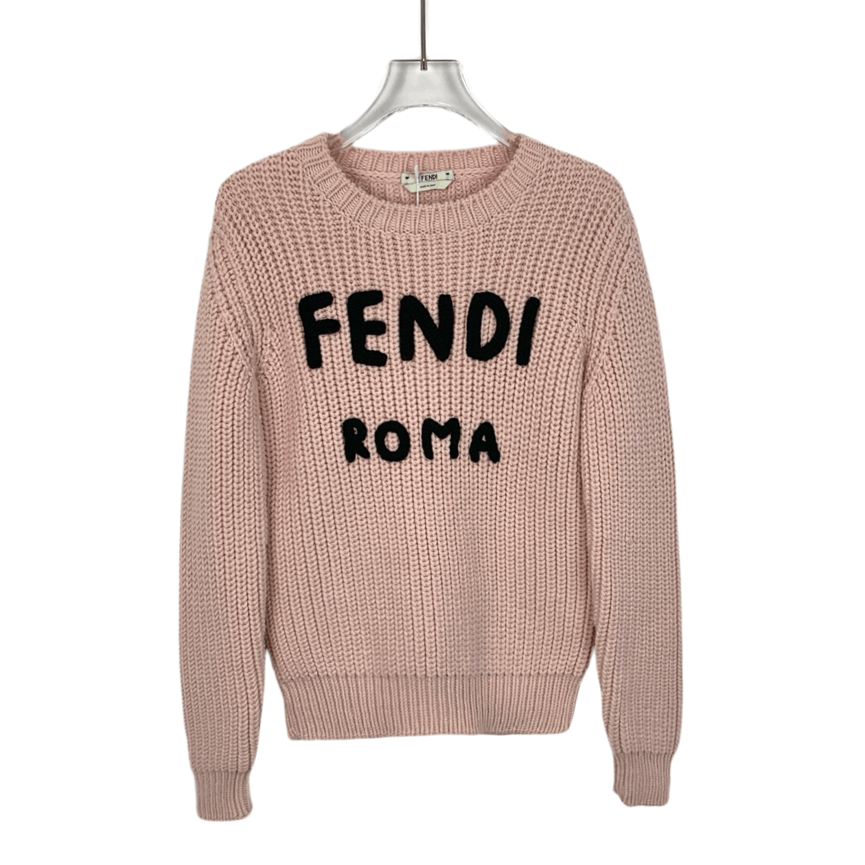 Fendi Fendi Wool Logo Embroidered Crewneck Sweater (XS) Size XS / US 0-2 / IT 36-38 - 1 Thumbnail
