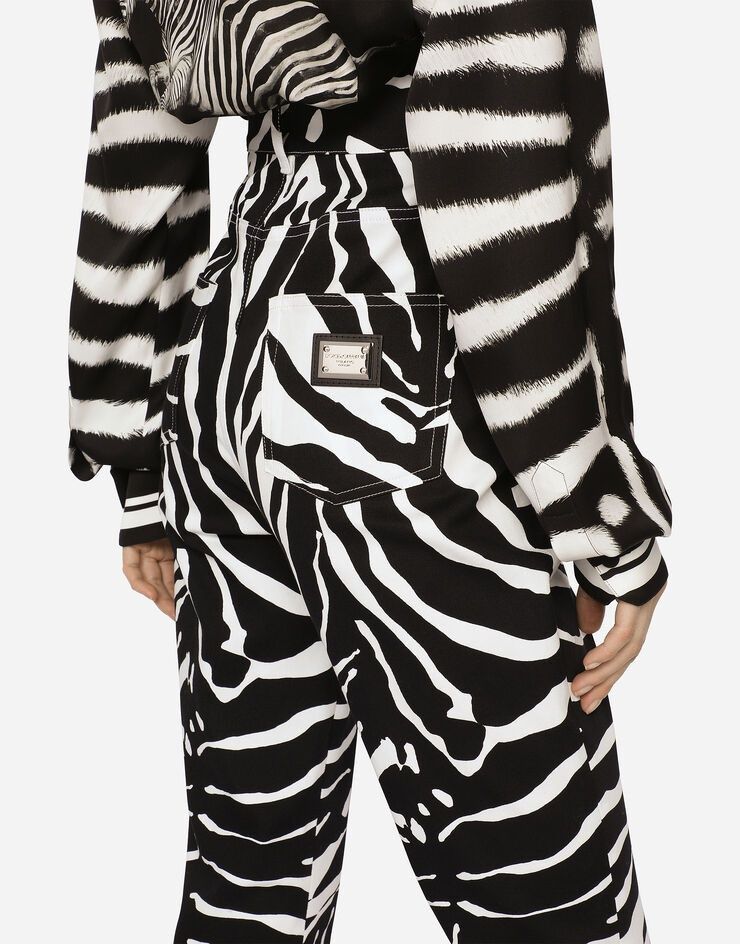 Dolce & Gabbana o1y0925 Zebra-Print Sweatpant in Black/White Size 25" / US 0 / IT 36 - 4 Thumbnail