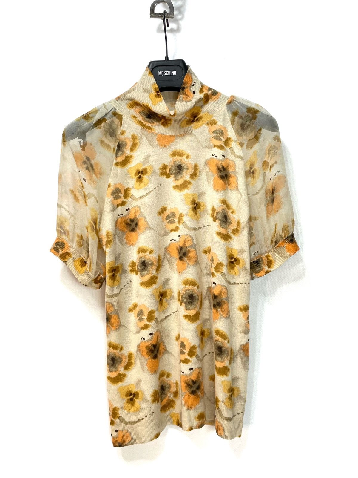 Dior Christian Dior by John Galliano Floral Knit Top - Size FR 38 Size S / US 4 / IT 40 - 3 Thumbnail