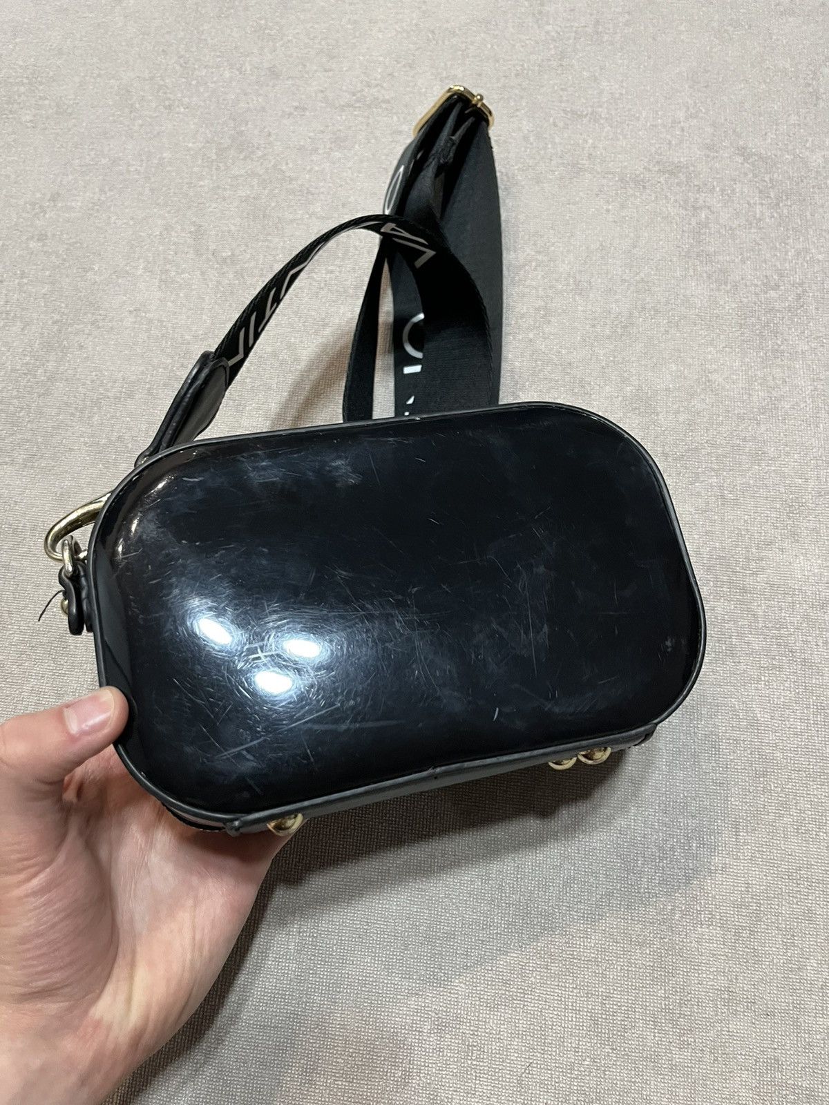 Gianni Valentino Valentino Spa Womens Crossbody Bag Black Monogram Shoulder Size ONE SIZE - 7 Thumbnail