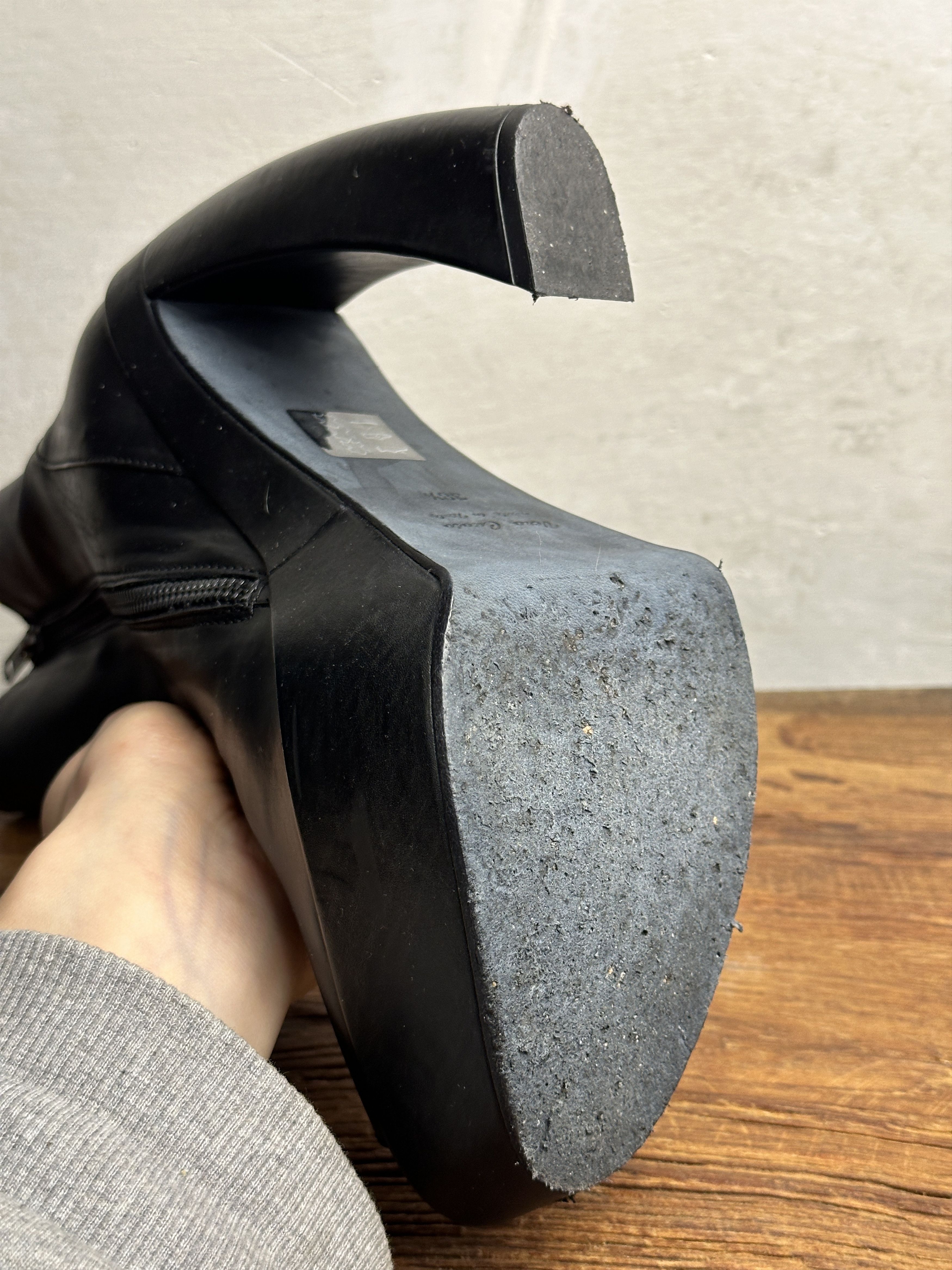 Ann Demeulemeester Ann Demeulemeester Cutout Space Heeled Boots Size US 8.5 / IT 38.5 - 9 Thumbnail