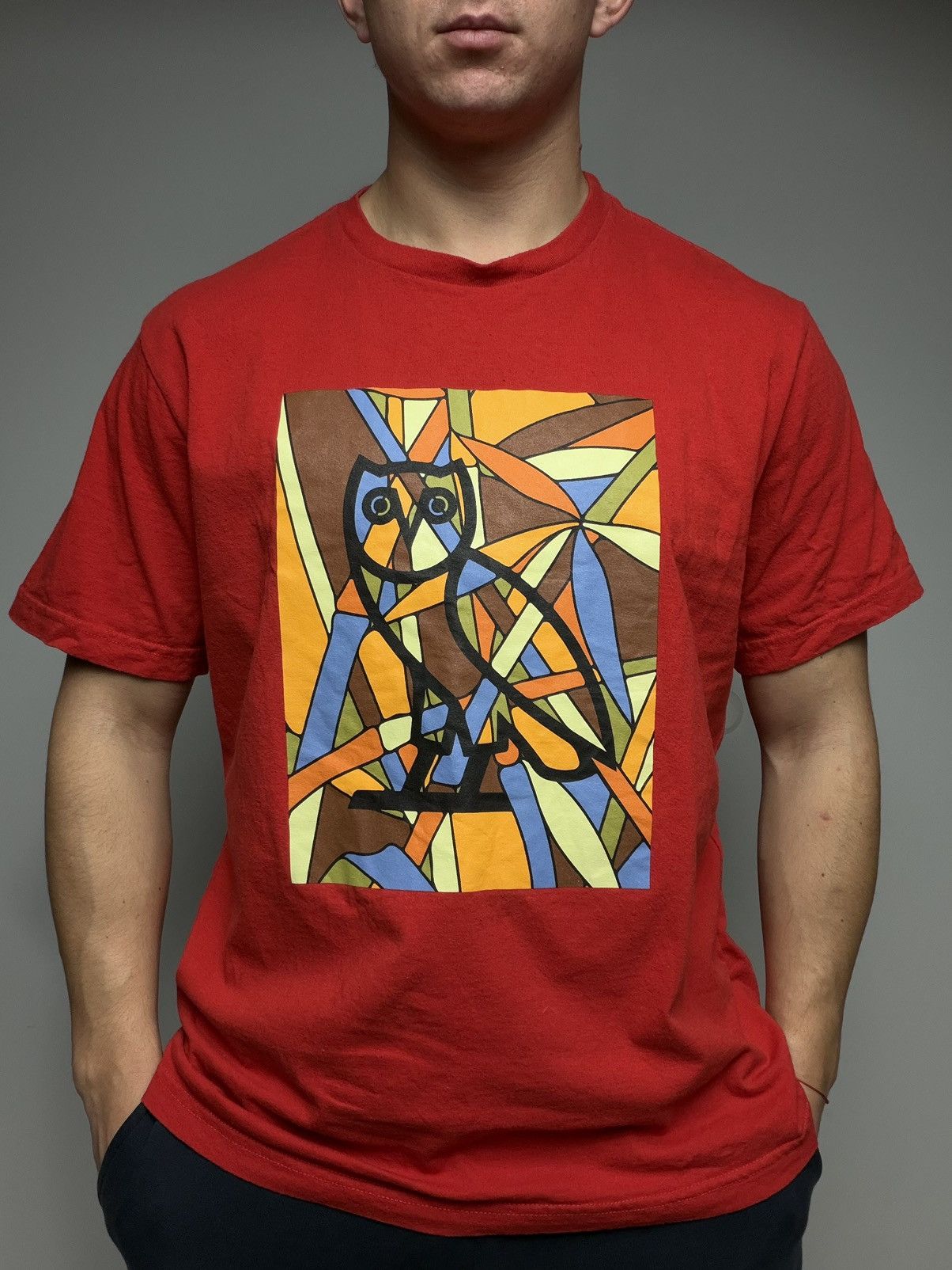 October's Very Own OVO October's Very Own Stained Glass Owl T-Shirt Red Size L Size US L / EU 52-54 / 3 - 1 Thumbnail