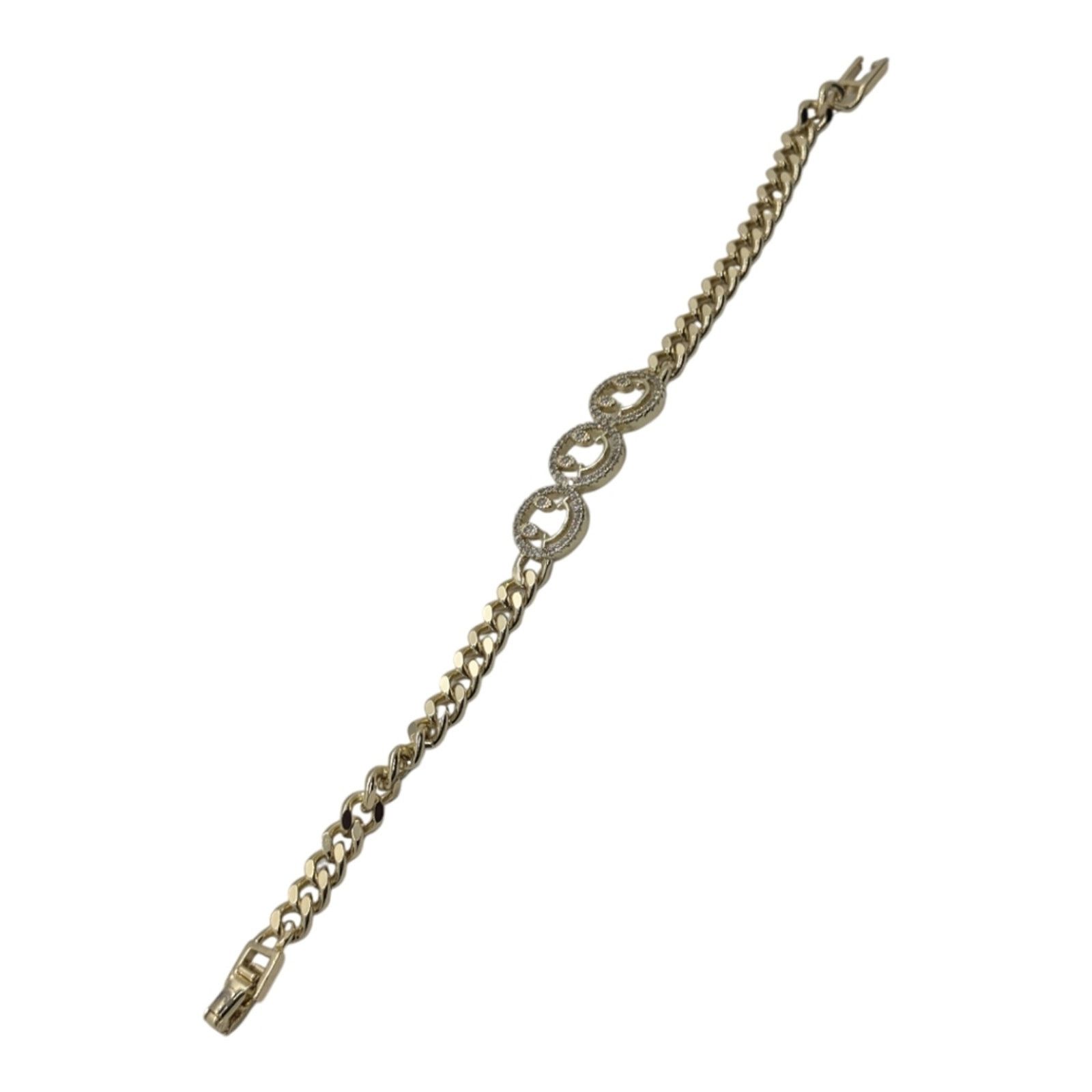 The Unbranded Brand 14 KT Gold Filled Bracelet with 😊😊😊 faces Size ONE SIZE - 3 Thumbnail