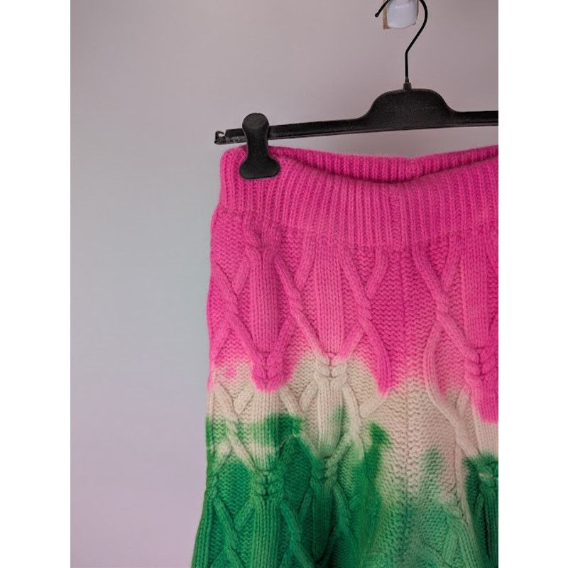 The Elder Statesman o1rshd1 Dip Dye Chunky Knitwear Shorts in Ivory/ Gecko/ Pink Size US 34 / EU 50 - 6 Thumbnail