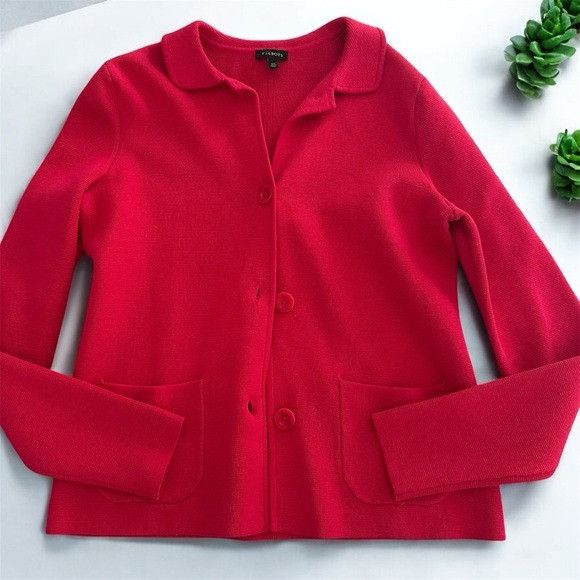 Talbots Talbots Hot Pink Knit Blazer Size XS / US 0-2 / IT 36-38 - 1 Thumbnail