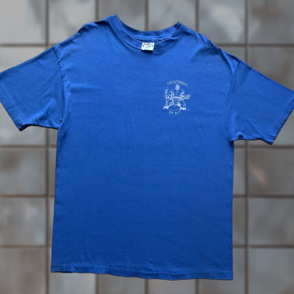 Vintage VINTAGE Executioners Shirt Men XL Blue 80s Accept The Challenge Warrior Art Workout Size US XL / EU 56 / 4 - 1 Thumbnail