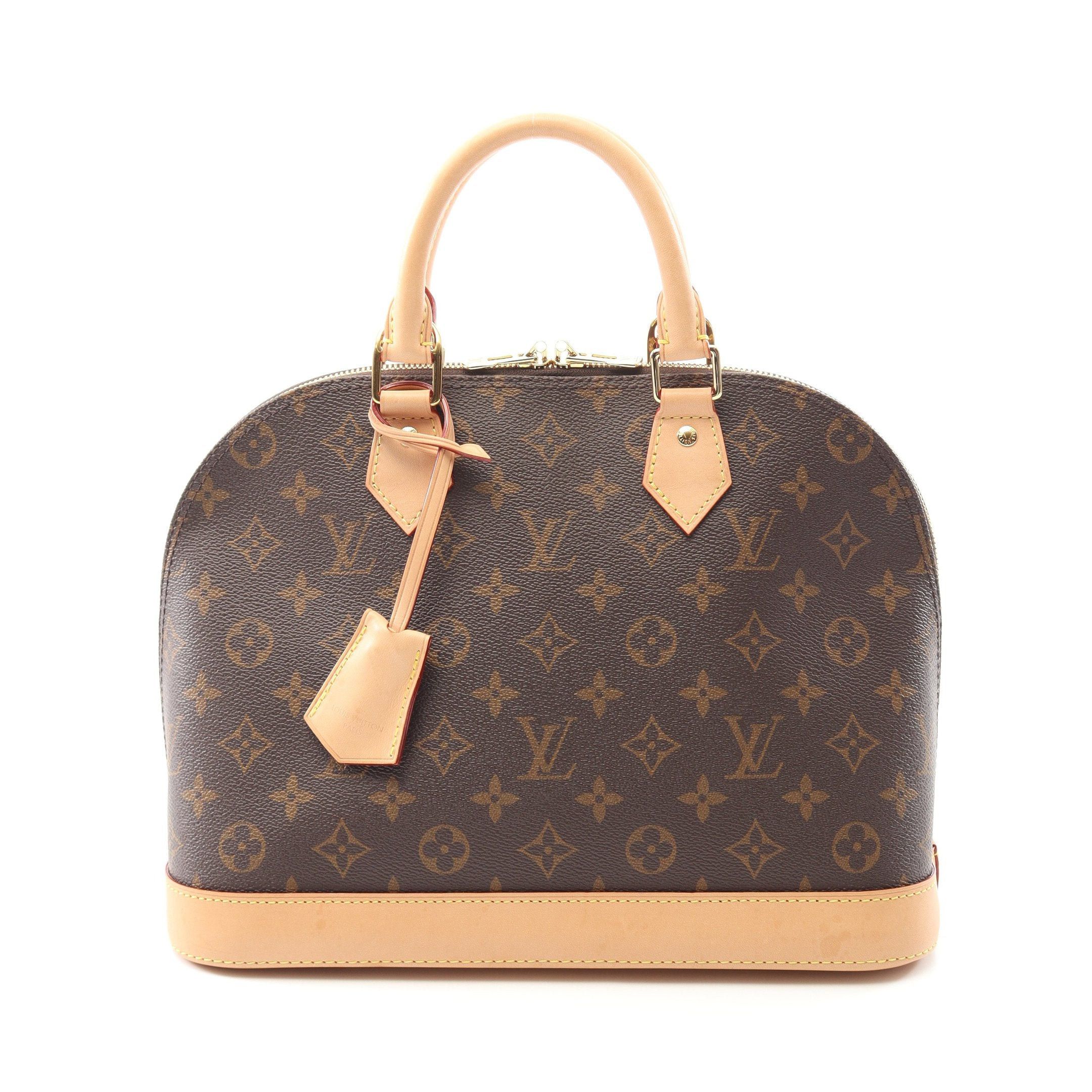 Louis Vuitton Louis Vuitton Alma Monogram Handbag Leather Brown Size ONE SIZE - 1 Thumbnail