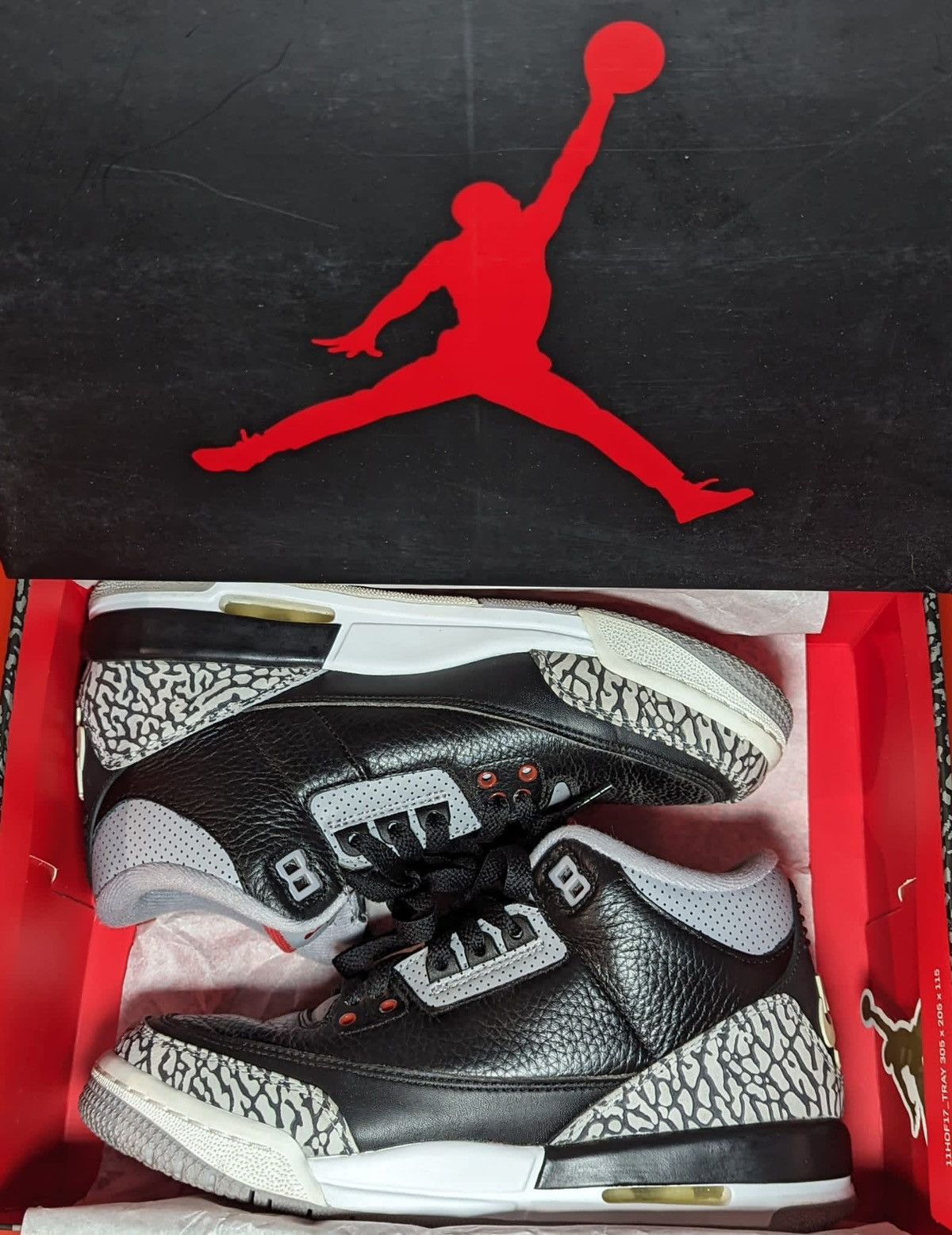 Jordan Brand Size 6.5Y - Jordan 3 Retro Black Cement (GS) Size US 6.5 / EU 39-40 - 7 Thumbnail