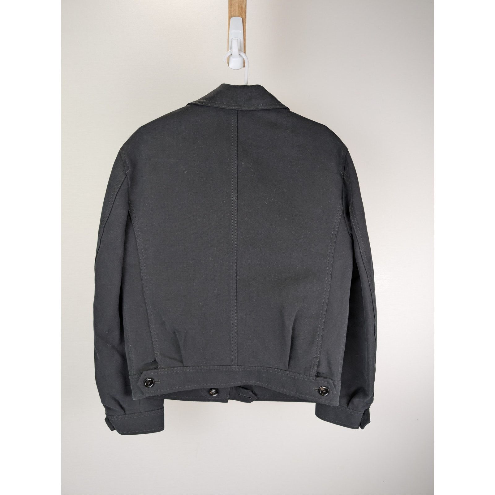 Tom Ford o1rshd1 CC20 Cotton Twill Trucker Jacket in Black Size US M / EU 48-50 / 2 - 15 Thumbnail