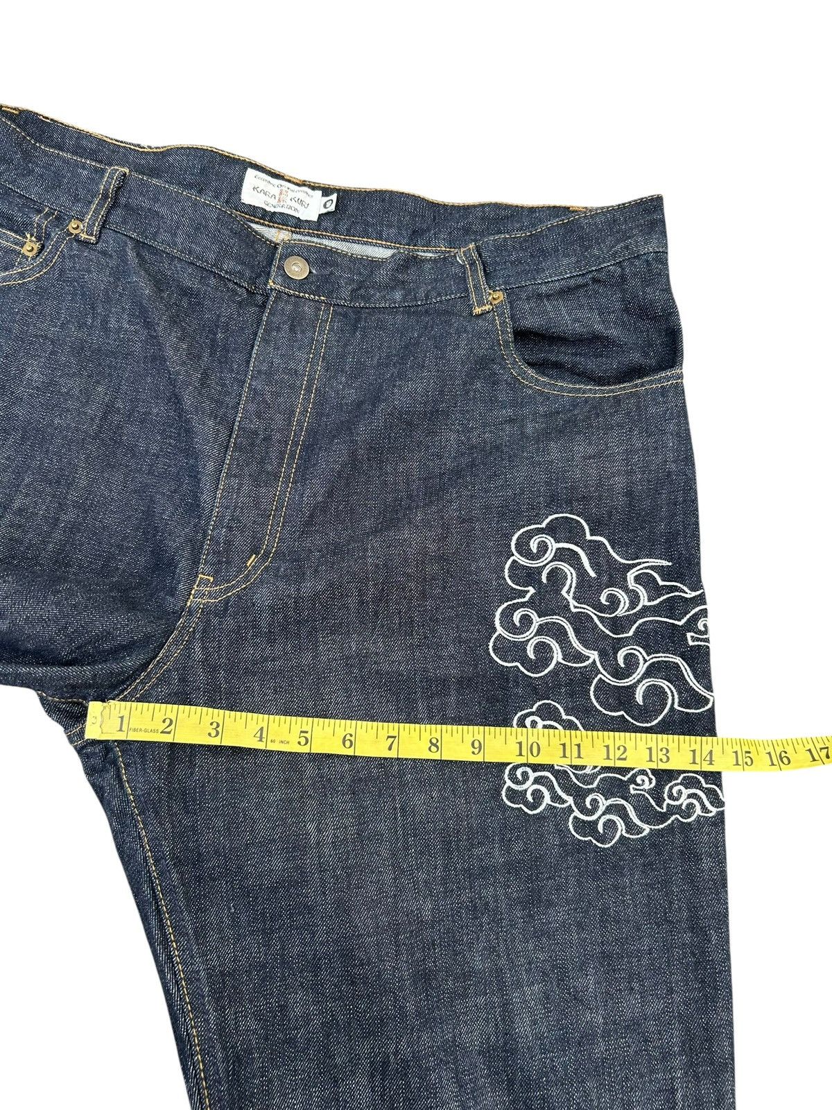 Kapital RARE' KARAKURI Japanese Embroidered Vintage Denim Jeans Size US 42 / EU 58 - 22 Thumbnail