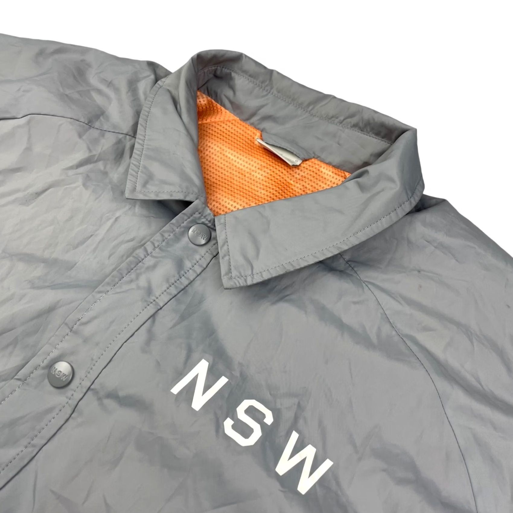 Nike VTG Nike Men’s NSW Windbreaker Jacket Gray Large Casual 80s Snap Button Lined Swoosh Logo Size US L / EU 52-54 / 3 - 2 Thumbnail
