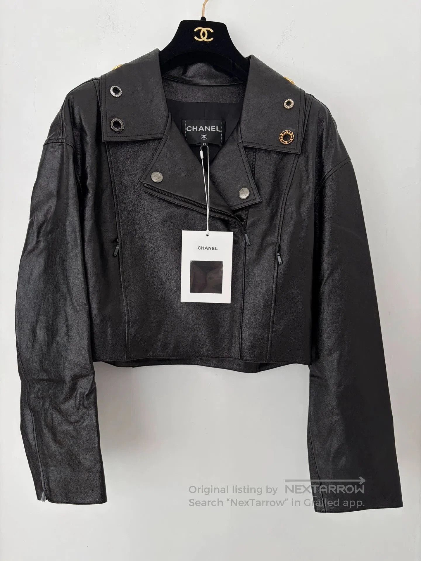 Chanel Chanel 22p Leather Moto Jacket. Size US M / EU 48-50 / 2 - 1 Thumbnail