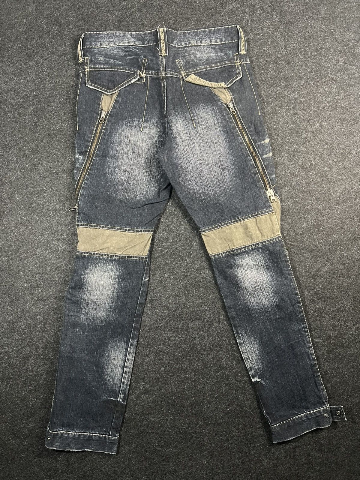 PPFM PPFM Punk Double Zip Bondage Jeans Distressed LGB Size US 31 - 6 Thumbnail