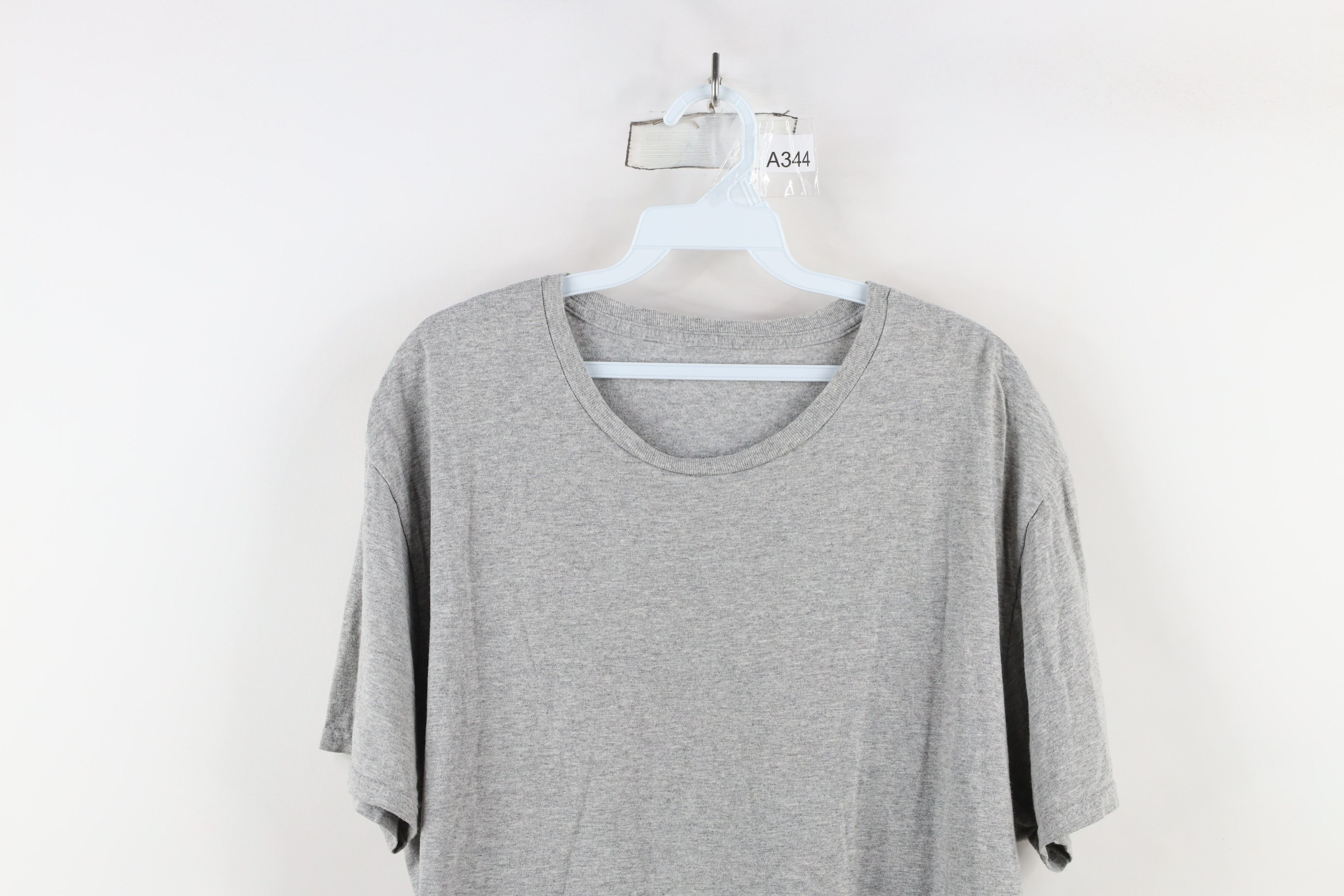 Vintage Vintage 90s Y2K Streetwear Blank Short Sleeve T-Shirt Gray Size US XL / EU 56 / 4 - 2 Thumbnail