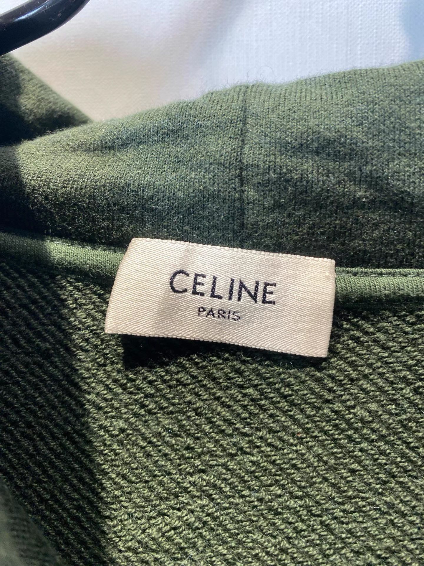 Celine Celine Dark Green Hoodie K36 Size S / US 4 / IT 40 - 3 Thumbnail