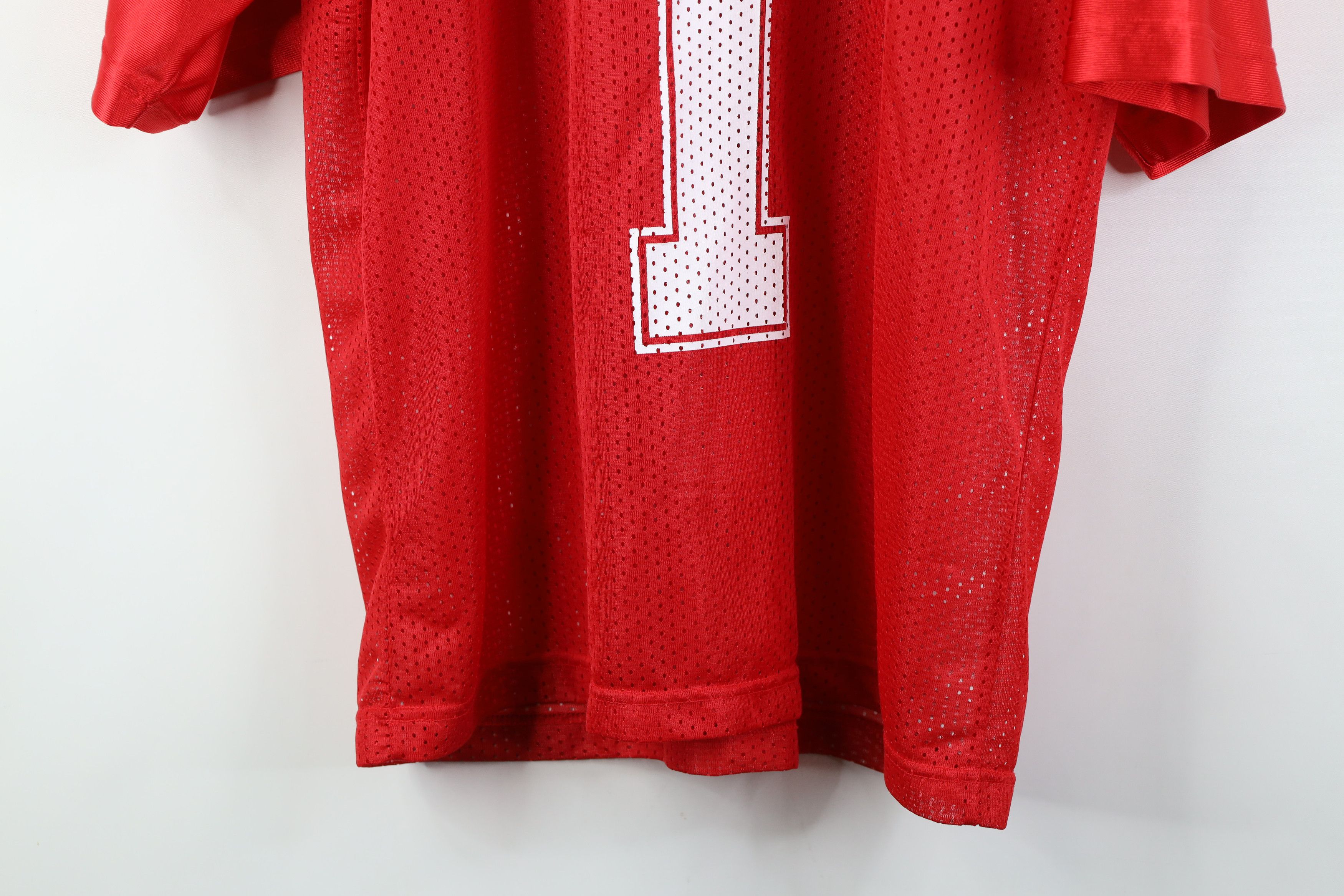 Vintage Vintage 90s Y2K Ohio State University Football Jersey Red #1 Size US L / EU 52-54 / 3 - 14 Thumbnail