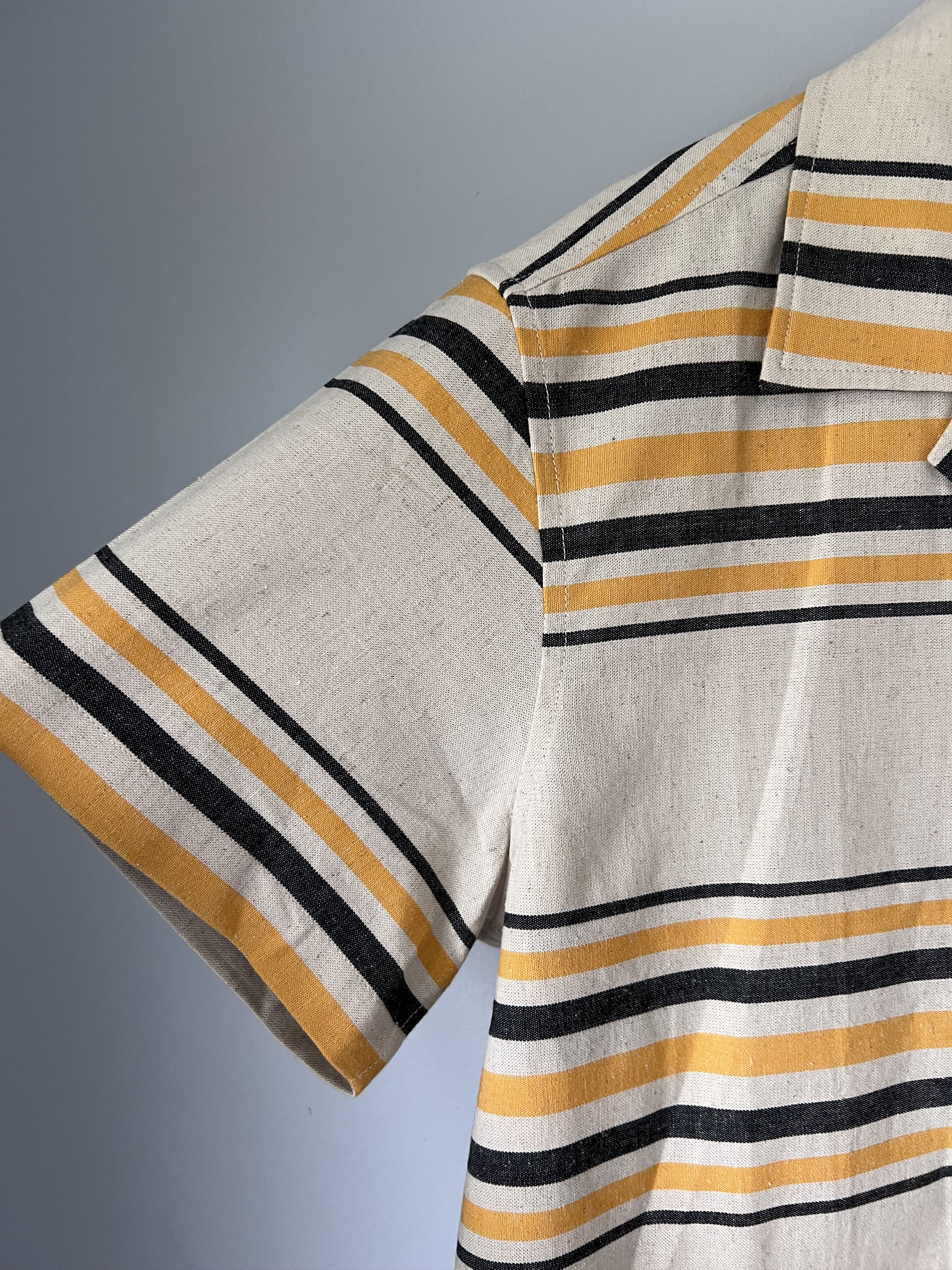 Bode Bode Namesake Stripe SS Shirt in Ecru Yellow Size US L / EU 52-54 / 3 - 5 Thumbnail