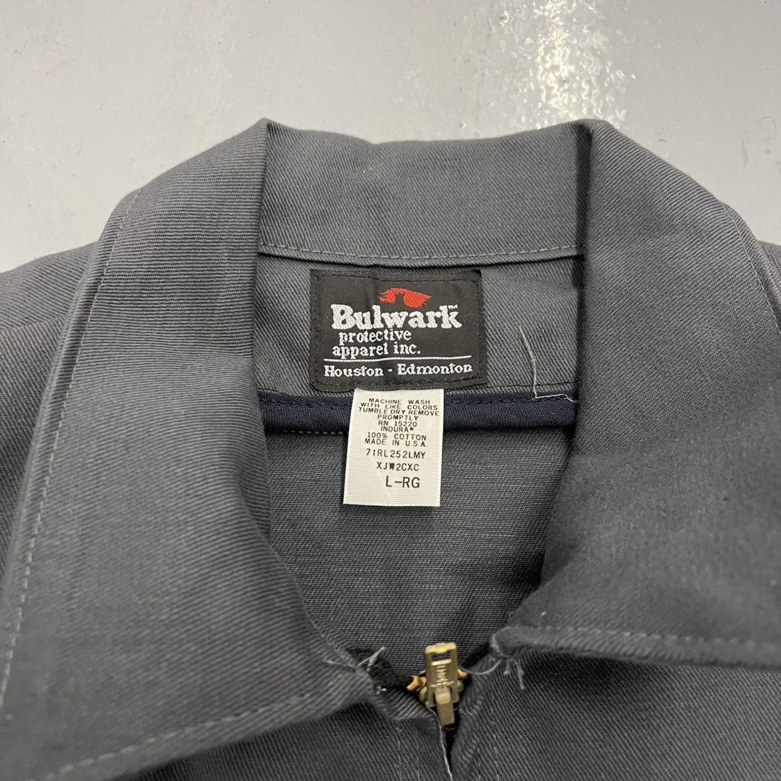 Other Vintage 90s Grey Canvas Cotton Boxy Workwear Mechanic Jacket Size US L / EU 52-54 / 3 - 3 Thumbnail