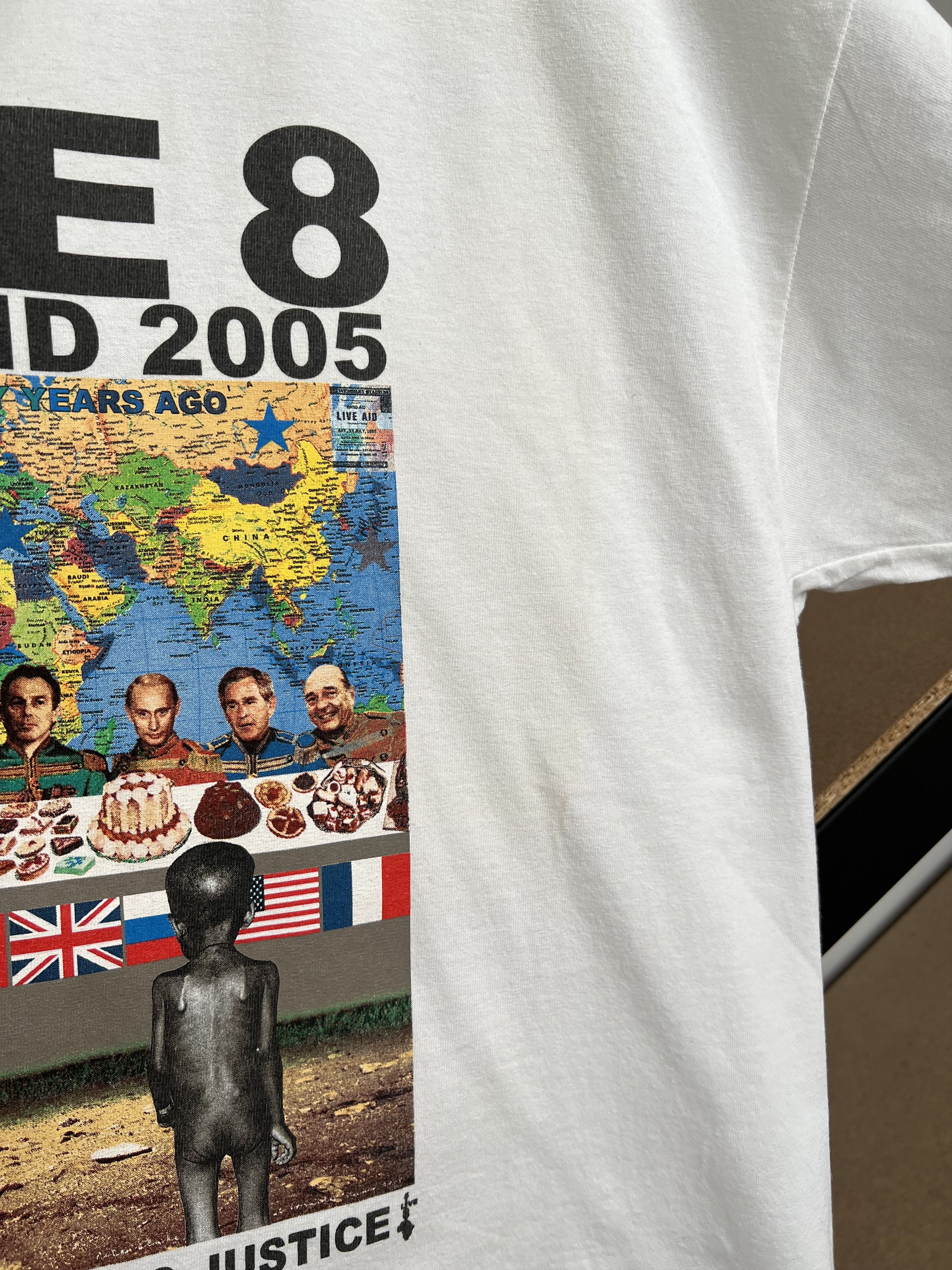 Band Tees Vintage 2005 Live 8 Festival The Long Walk To Justice Tshirt Size US XL / EU 56 / 4 - 9 Thumbnail