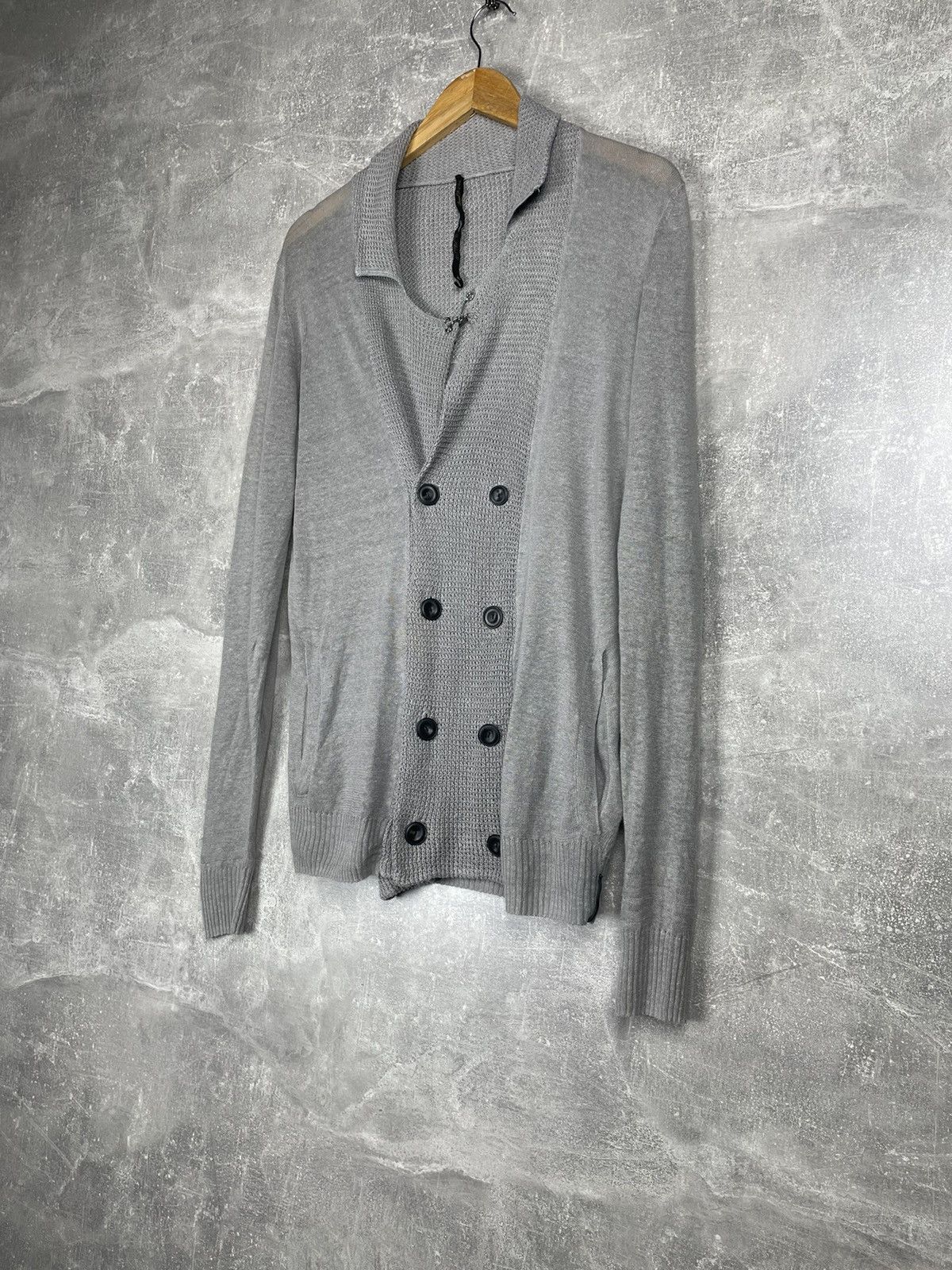 Diesel Black Gold × Vintage Diesel Black Gold Knitted 100% Linen Avant Garde Cardigan Size US S / EU 44-46 / 1 - 1 Thumbnail