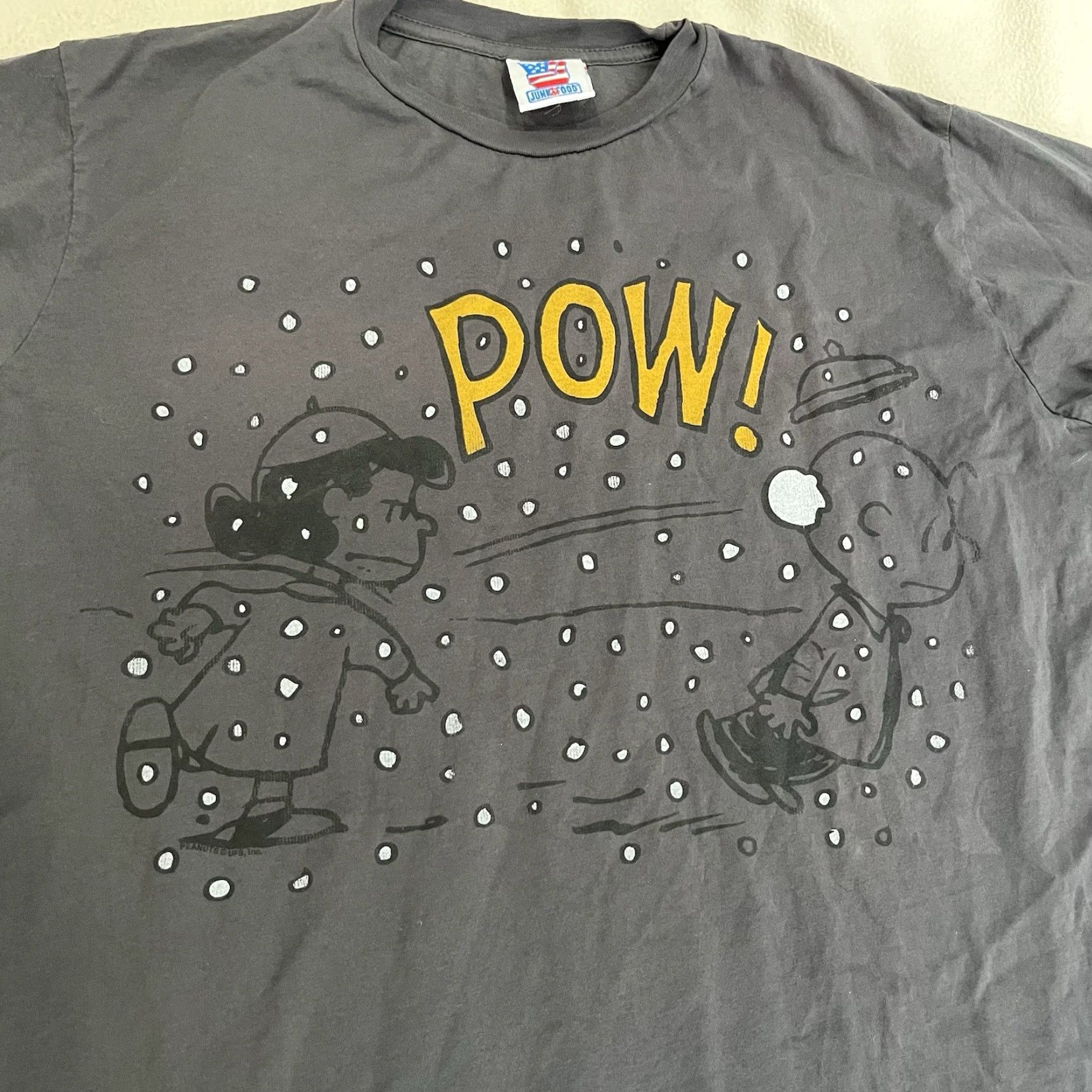 Junk Food VINTAGE Junk Food Peanuts Lucy Charlie Medium T-Shirt Men Gray Cotton USA 2020s Short Sleeve Crew Neck Size US L / EU 52-54 / 3 - 4 Thumbnail