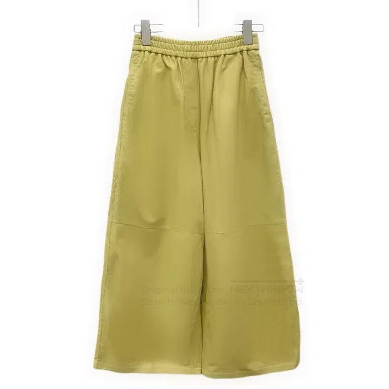 Loewe Loewe size XS Yellow lamb leather logo embossed casual wide Size 22" - 1 Thumbnail