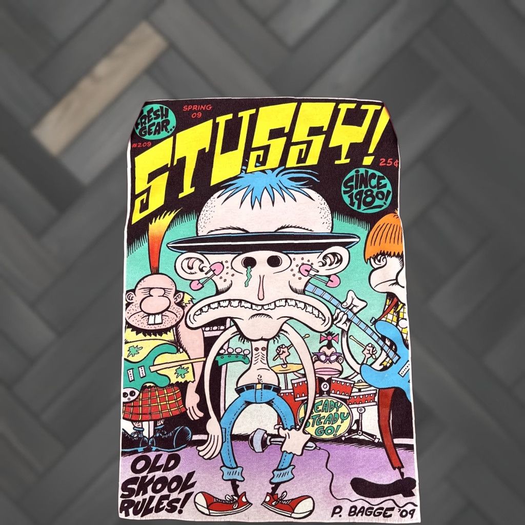 【OLD STUSSY】Stussy Peter Bagge “Old Skool Rules!” Tee Peter Bagge x Stussy Punk Comic T-Shirt | Hypebeast