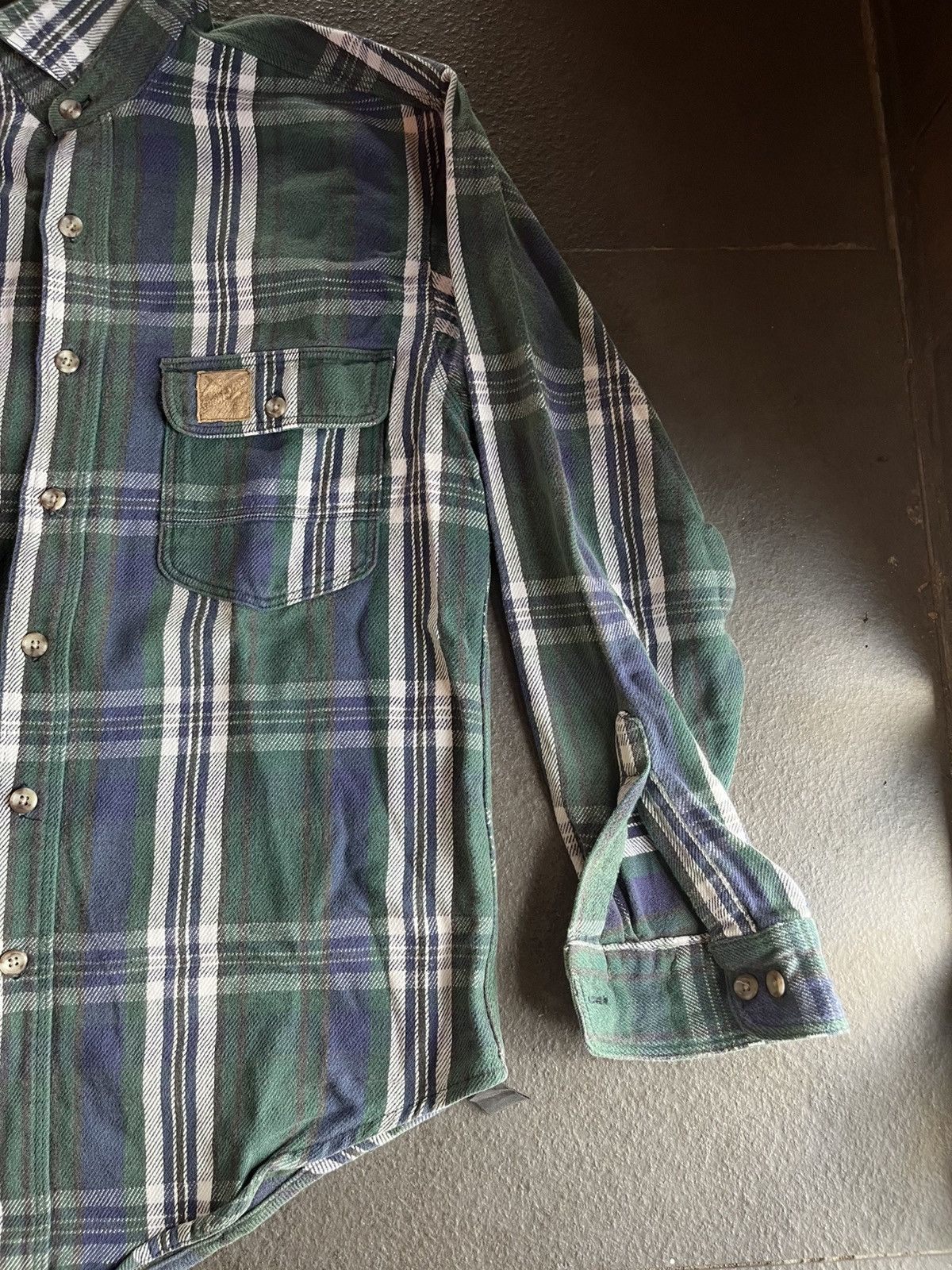 Vintage Vintage 80s Eddie Bauer Plaid Flannel Flap Pocket Lumberjack Size US L / EU 52-54 / 3 - 4 Thumbnail