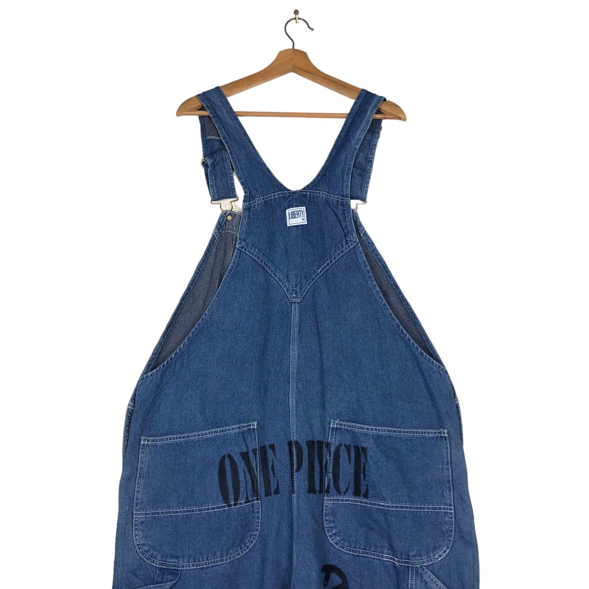 Japanese Brand 🔥Vintage Denim Overall Worker Liberty One Piece Design Size US 44 / EU 60 - 10 Thumbnail
