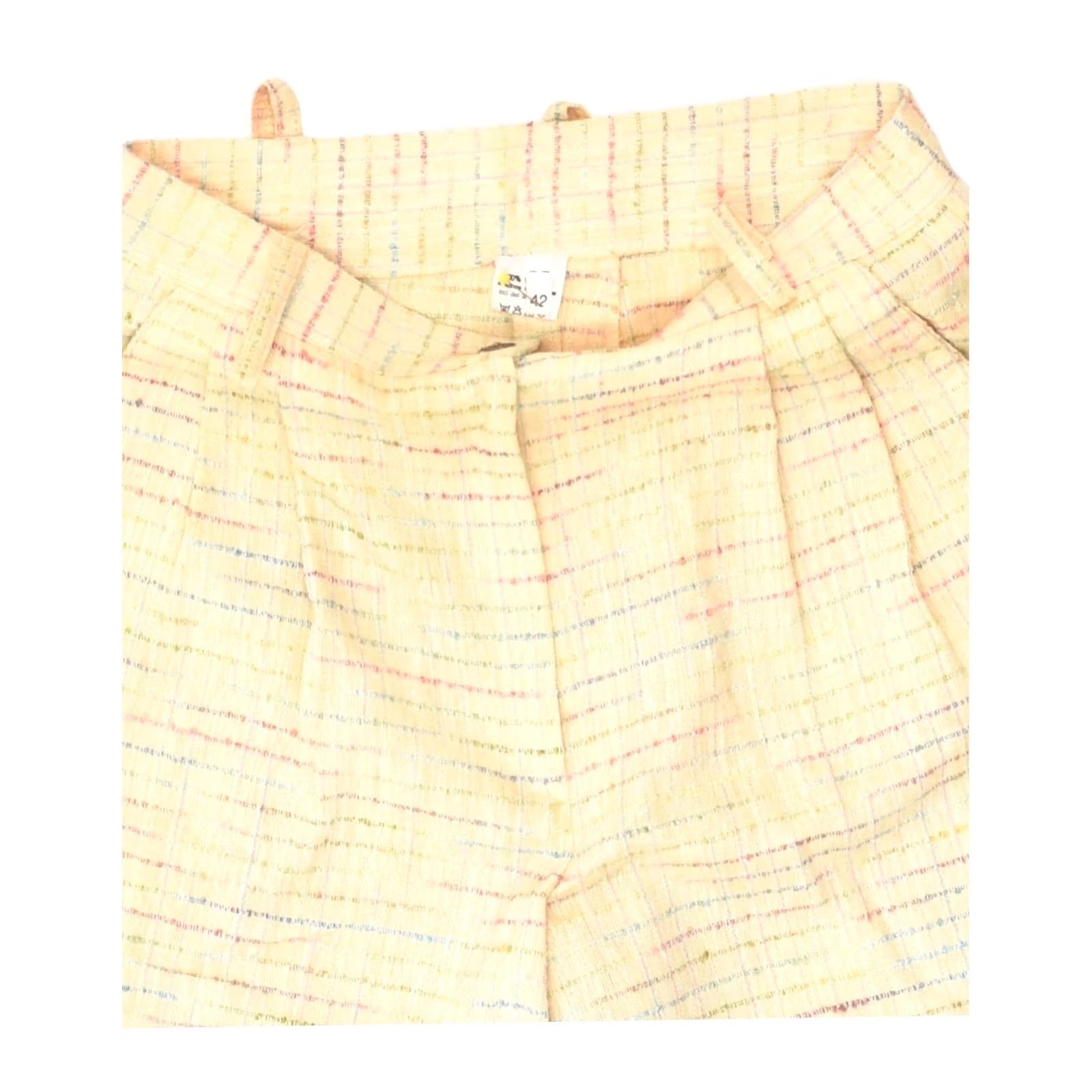 Vintage VINTAGE Womens High Waist Casual Shorts Yellow Striped Medium W26 IT 42 Size 32" / US 10 / IT 46 - 3 Thumbnail