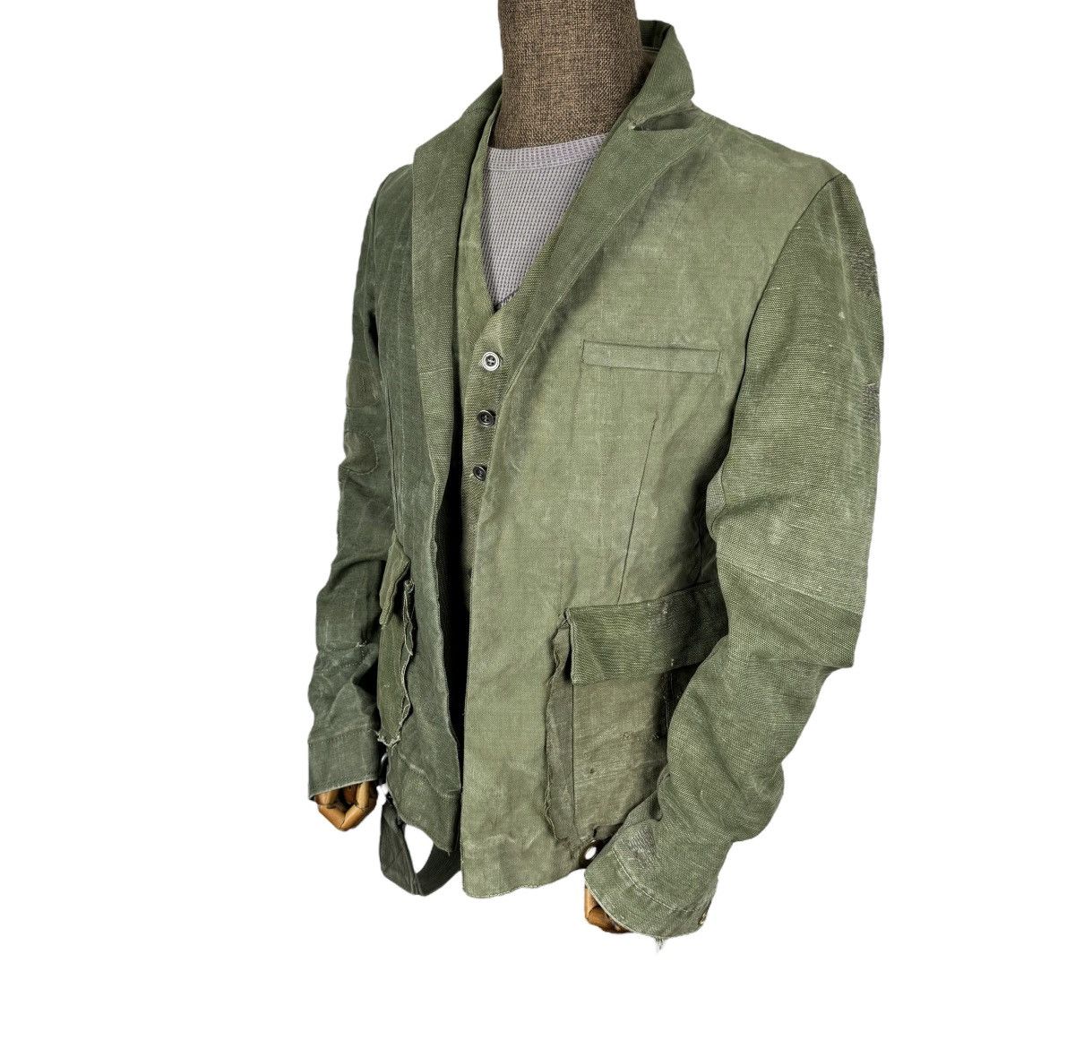 Greg Lauren ☀️GREG LAUREN LINEN DUFFLE MILITARY JACKET Size US S / EU 44-46 / 1 - 3 Thumbnail