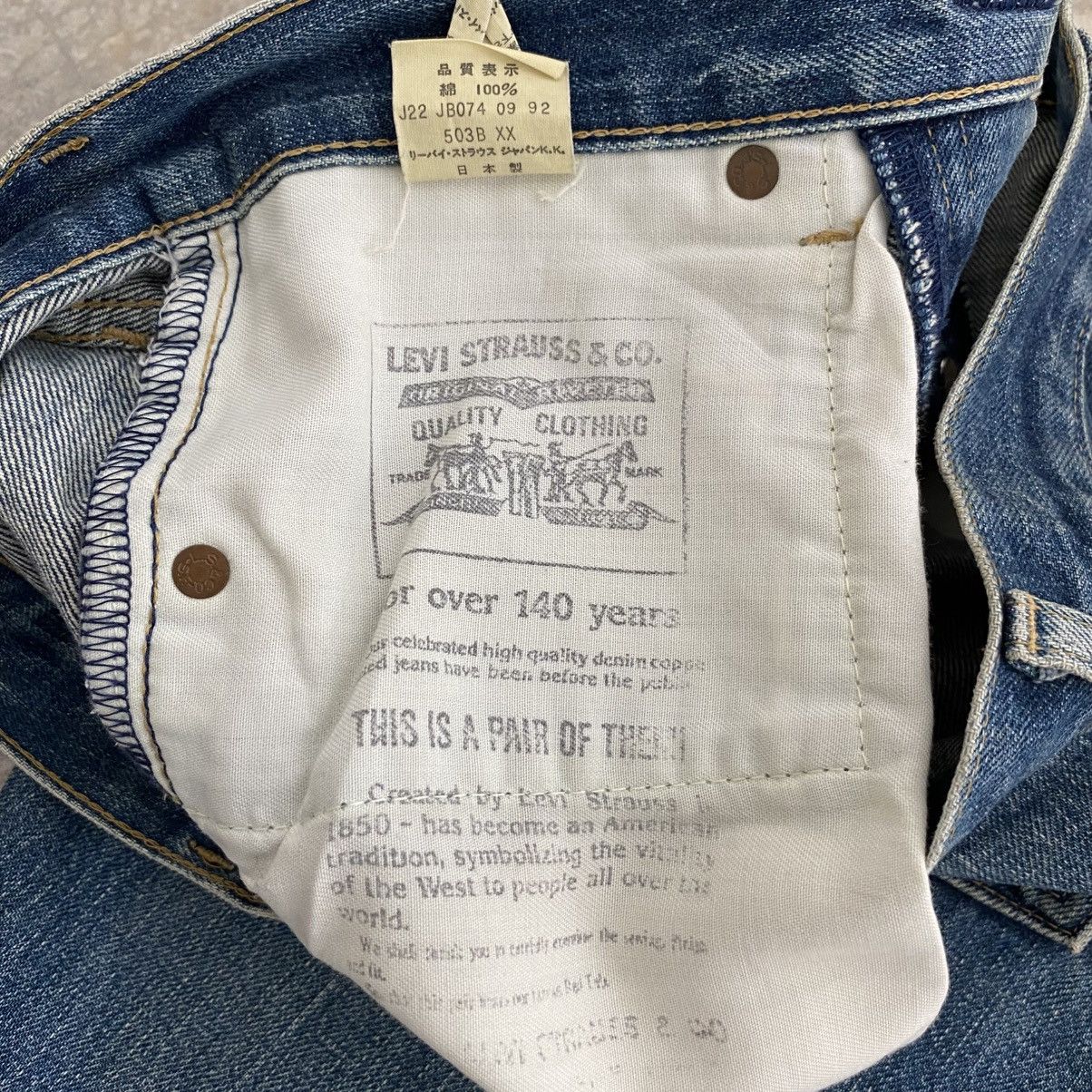 Levi's Vintage 90’s Levis 503B Big E Faded Blue Selvedge LVC Jeans Size US 30 / EU 46 - 15 Thumbnail