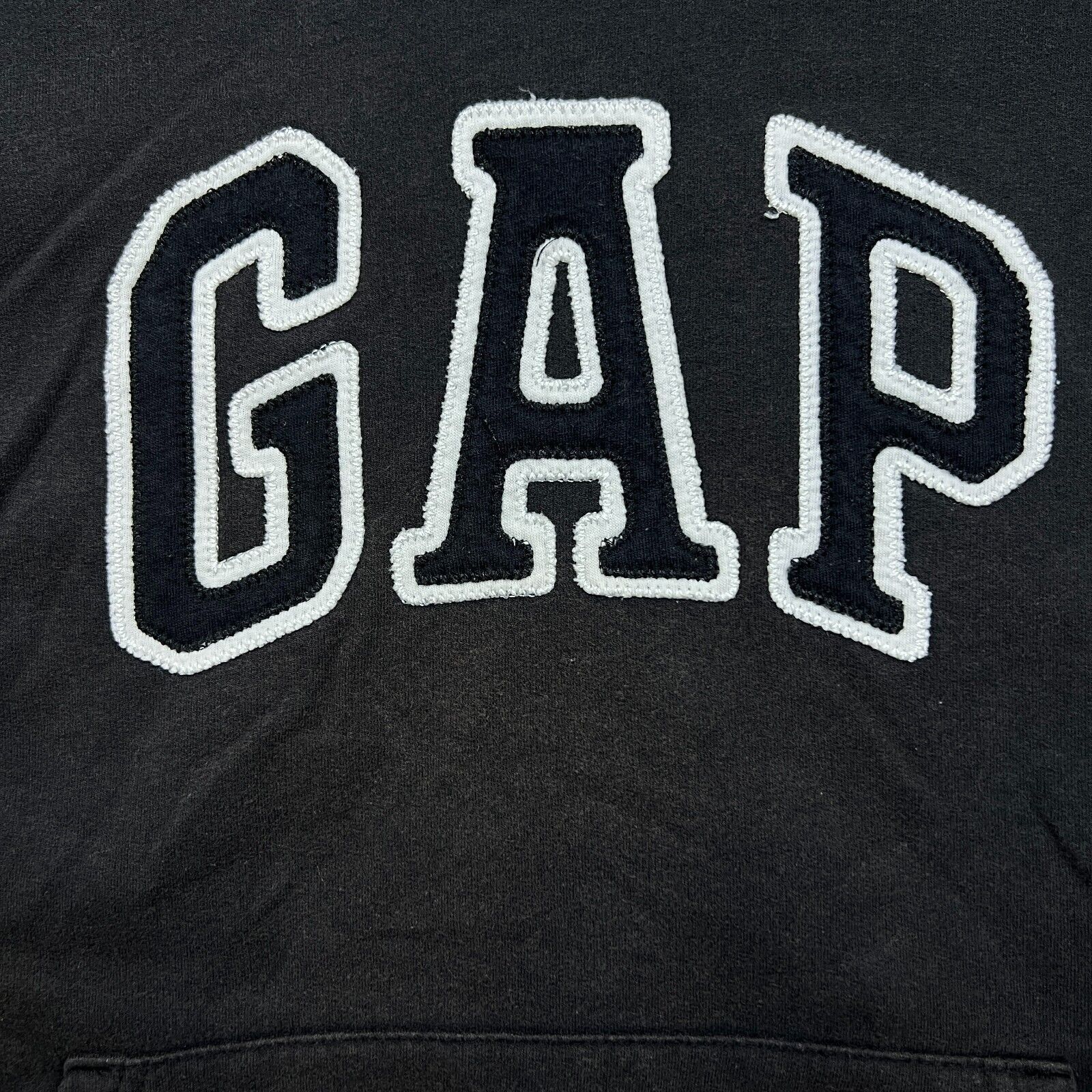Gap × Vintage Gap Hoodie Medium Spell Out Faded Pullover Hooded Sweatshirt Size US M / EU 48-50 / 2 - 2 Thumbnail