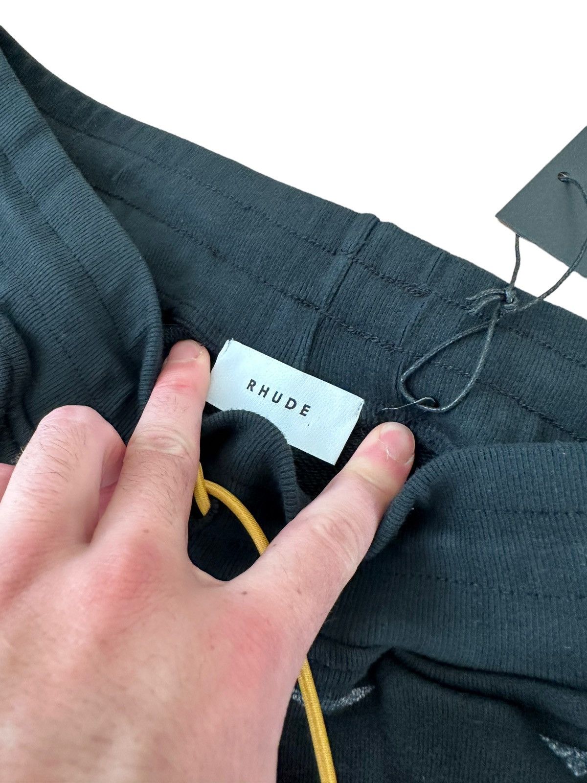 Rhude SzXL Allover Print Black Sweat Pants Size US 34 / EU 50 - 4 Thumbnail