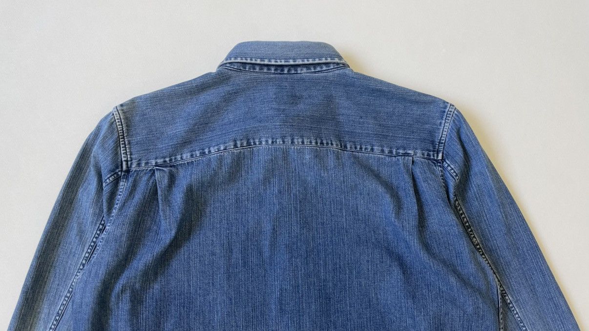 Helmut Lang 1998 Washed Blue Denim Military Shirt Size US M / EU 48-50 / 2 - 13 Thumbnail