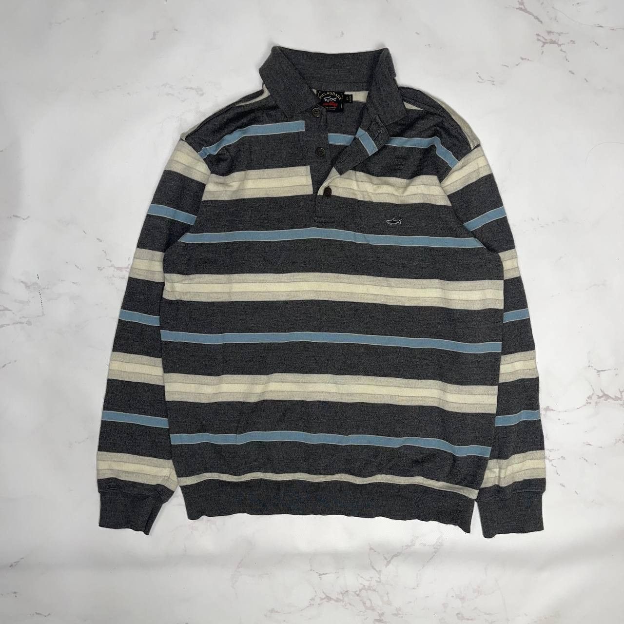 Paul & Shark PAUL & SHARK 100% Wool Striped Sweater Rugby Shirt Size US M / EU 48-50 / 2 - 1 Thumbnail