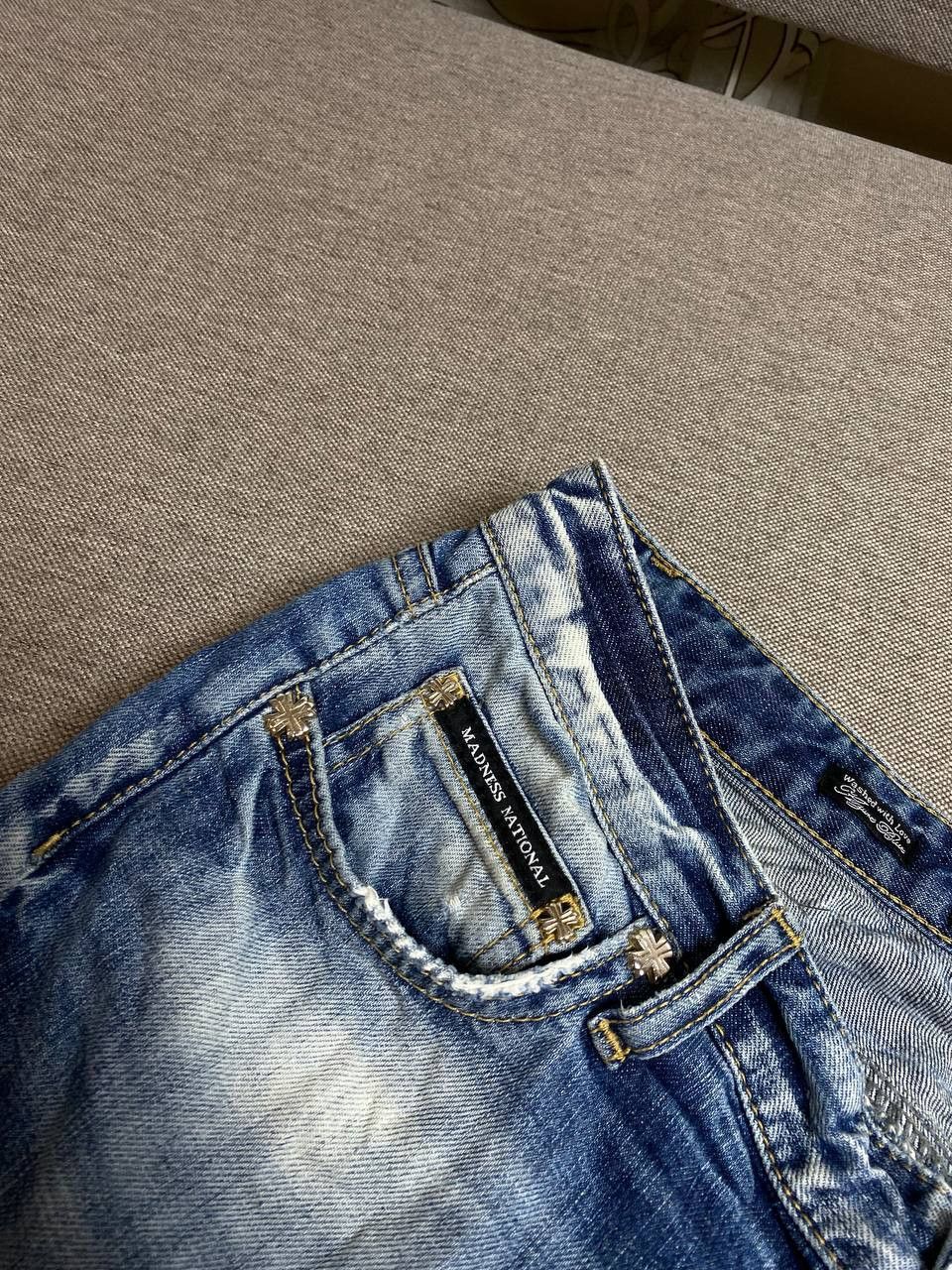 Japanese Brand × Vintage Vintage Japan Y2K Style stacked flared Distressed Camo Jeans Size US 28 / EU 44 - 8 Thumbnail