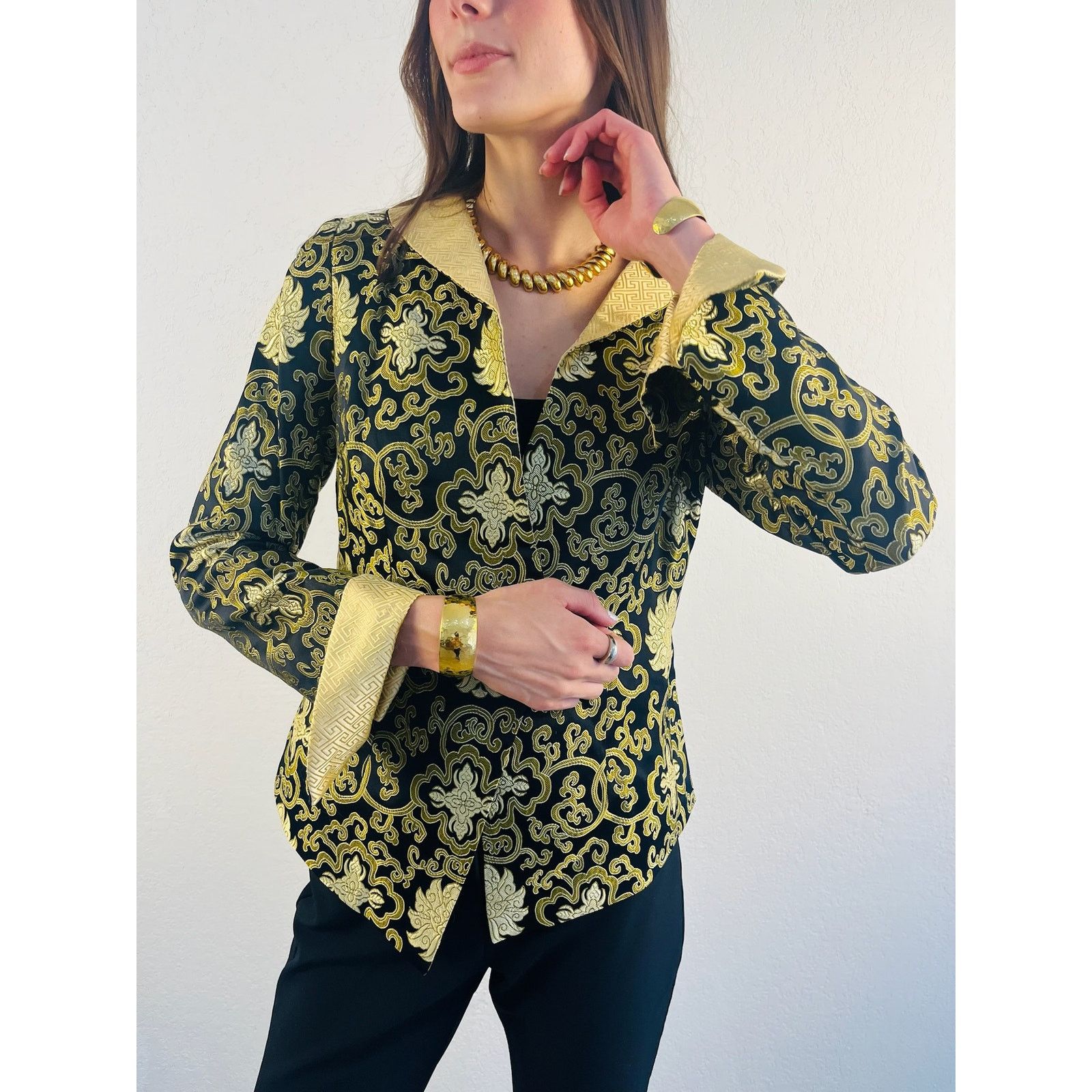 Other Vintage 100% Silk Jacket Size XS / US 0-2 / IT 36-38 - 6 Thumbnail