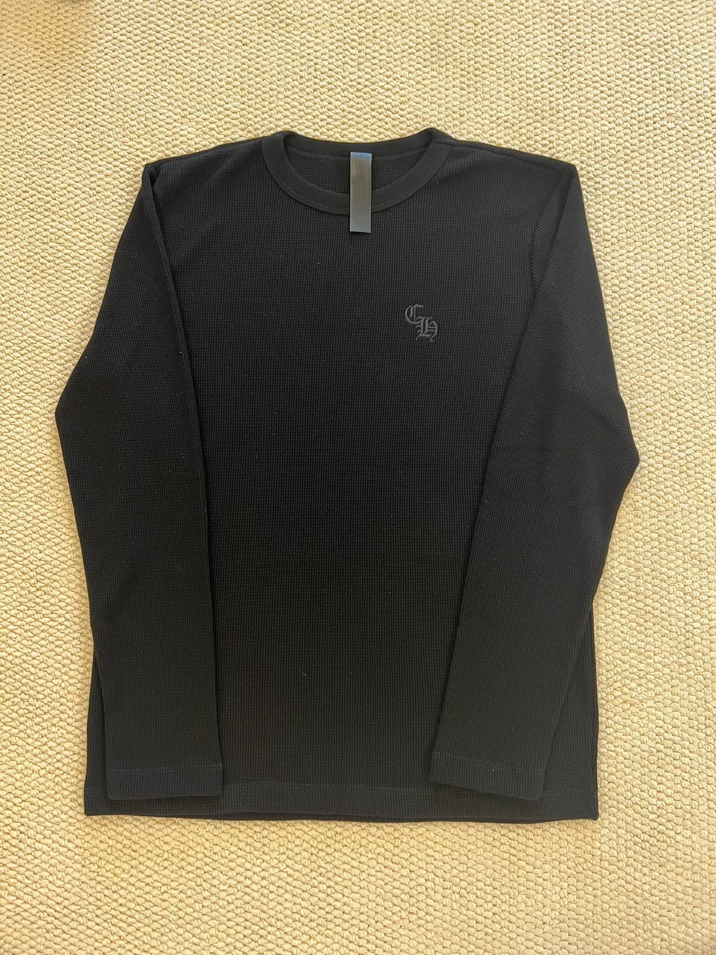 Chrome Hearts Chromehearts Black Waffle Embroidered Long-Sleeve Top Size US M / EU 48-50 / 2 - 1 Thumbnail