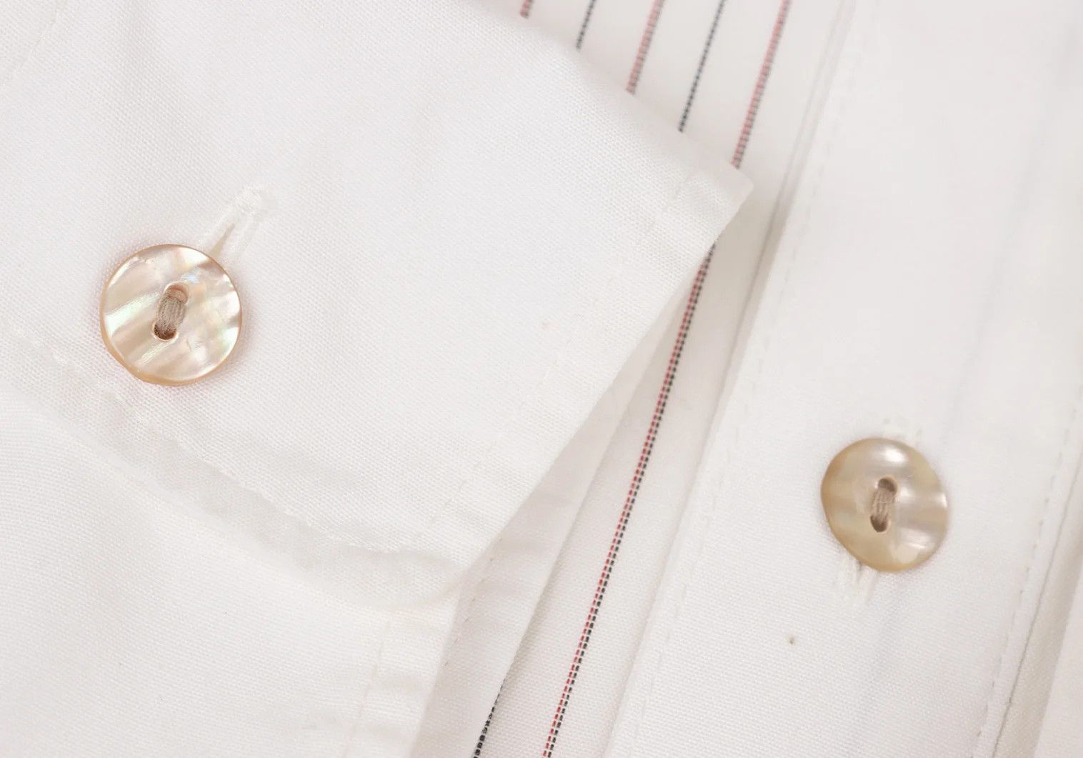 Jean Paul Gaultier Striped Panel Shirt in White, Size 48 Size US M / EU 48-50 / 2 - 8 Thumbnail