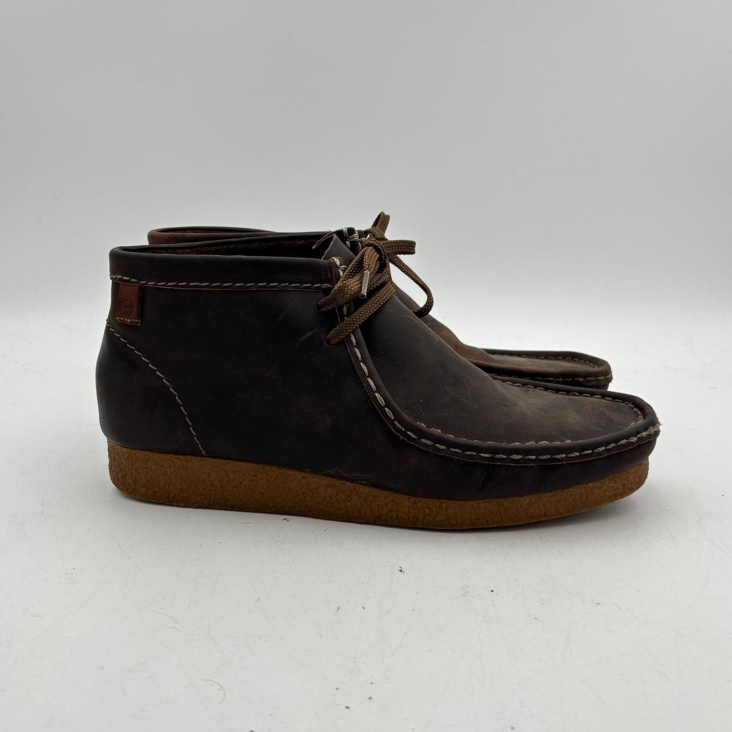 Clarks Clarks Shacre Boots Men's 10.5M Brown Leather Chukka Boots Size US 10.5 / EU 43-44 - 3 Thumbnail